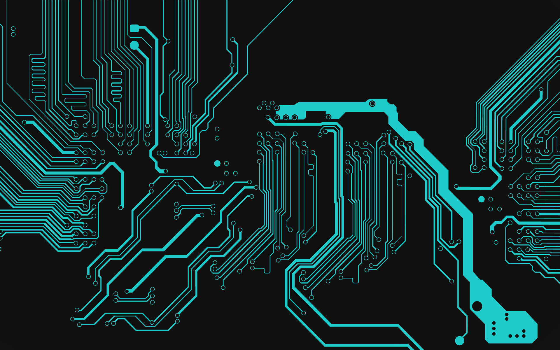 Blue Circuit Board Traces Background