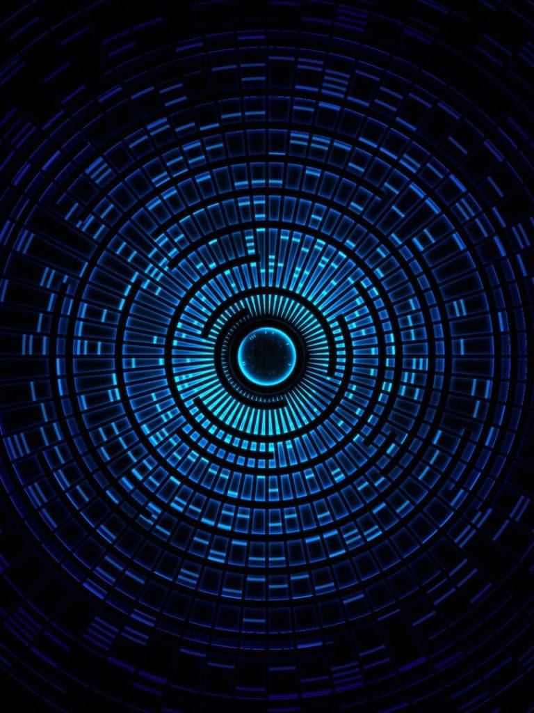 Blue Circular Abstract Ipad Mini Background