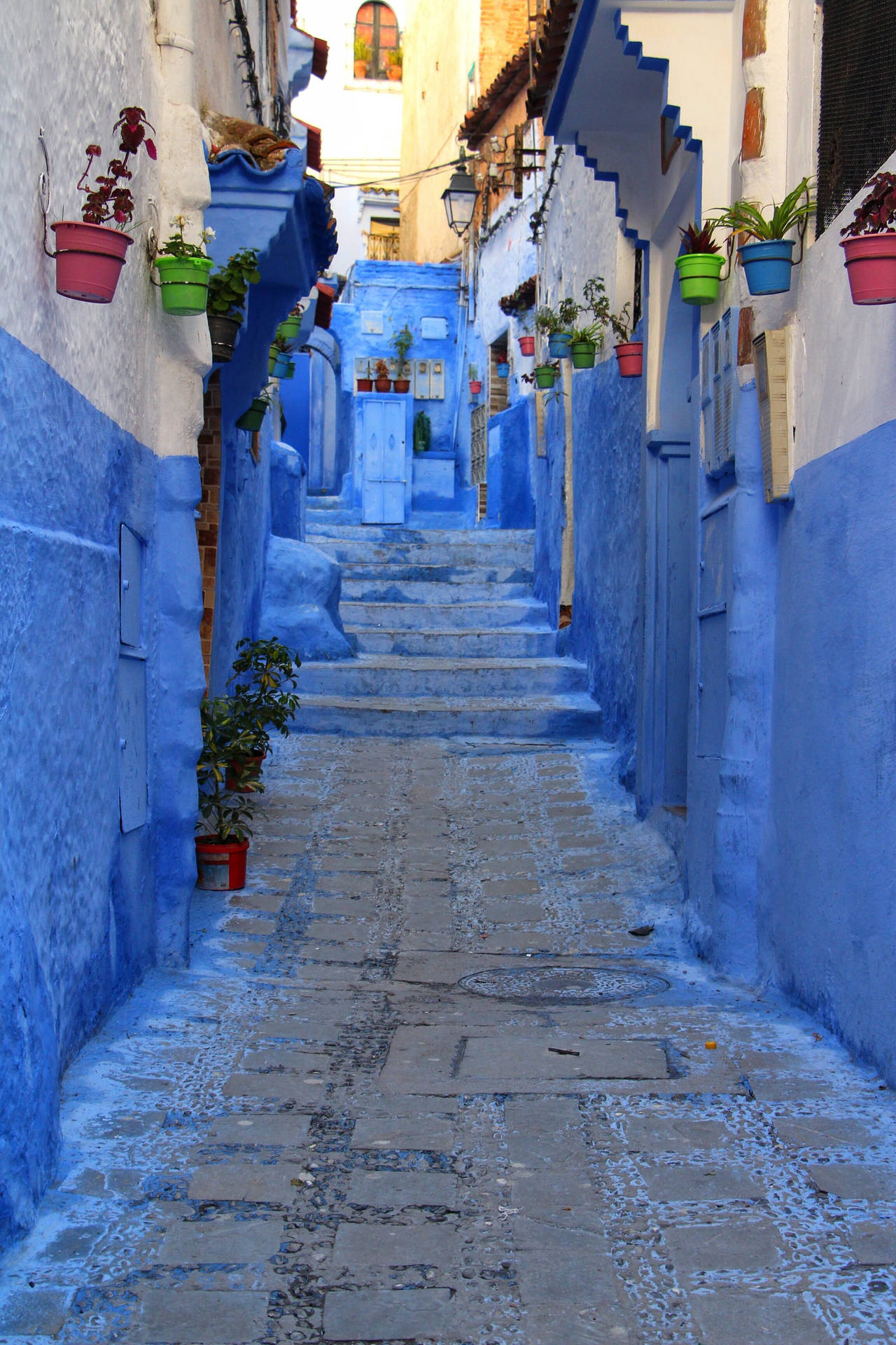 Blue City In Morocco Background
