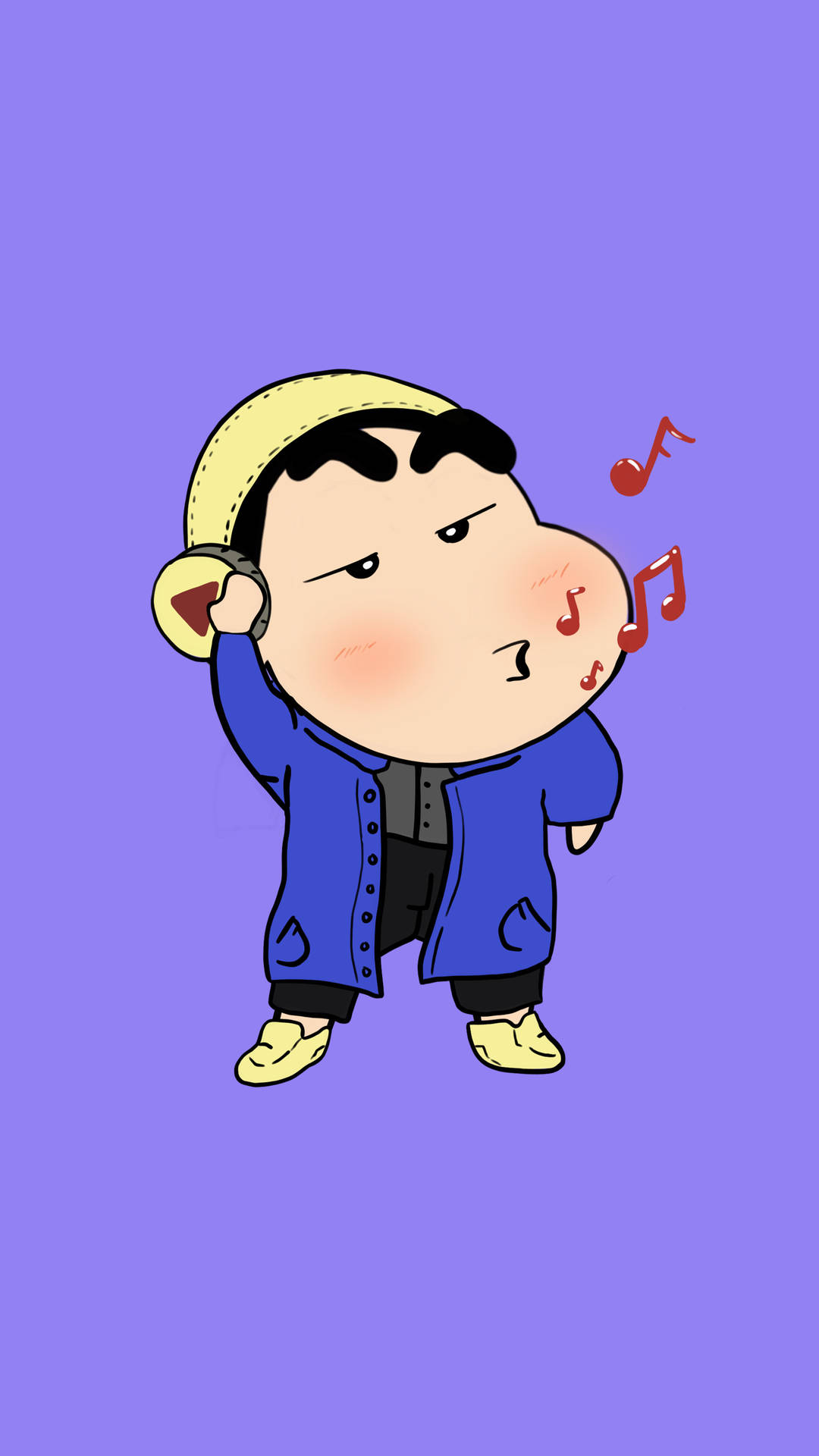 Blue Coat Shin Chan Cartoon Background