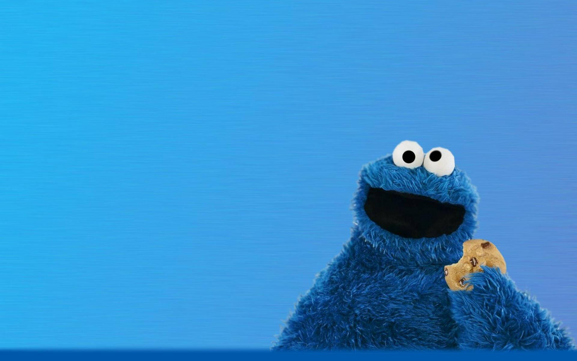 Blue Cookie Monster Sesame Street Background