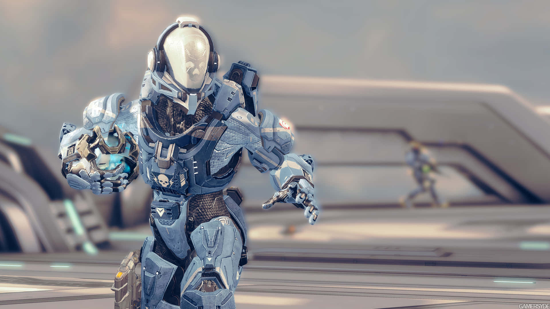 Blue Cool Halo Armor Background