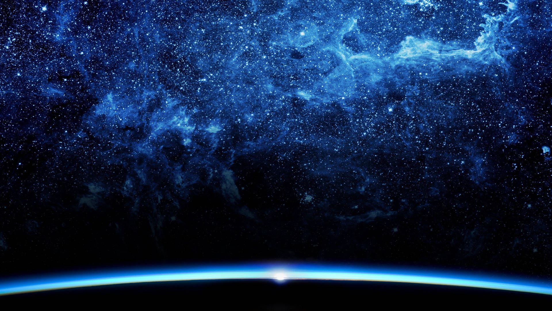 Blue Cosmic Dust In Space 2560x1440 Background