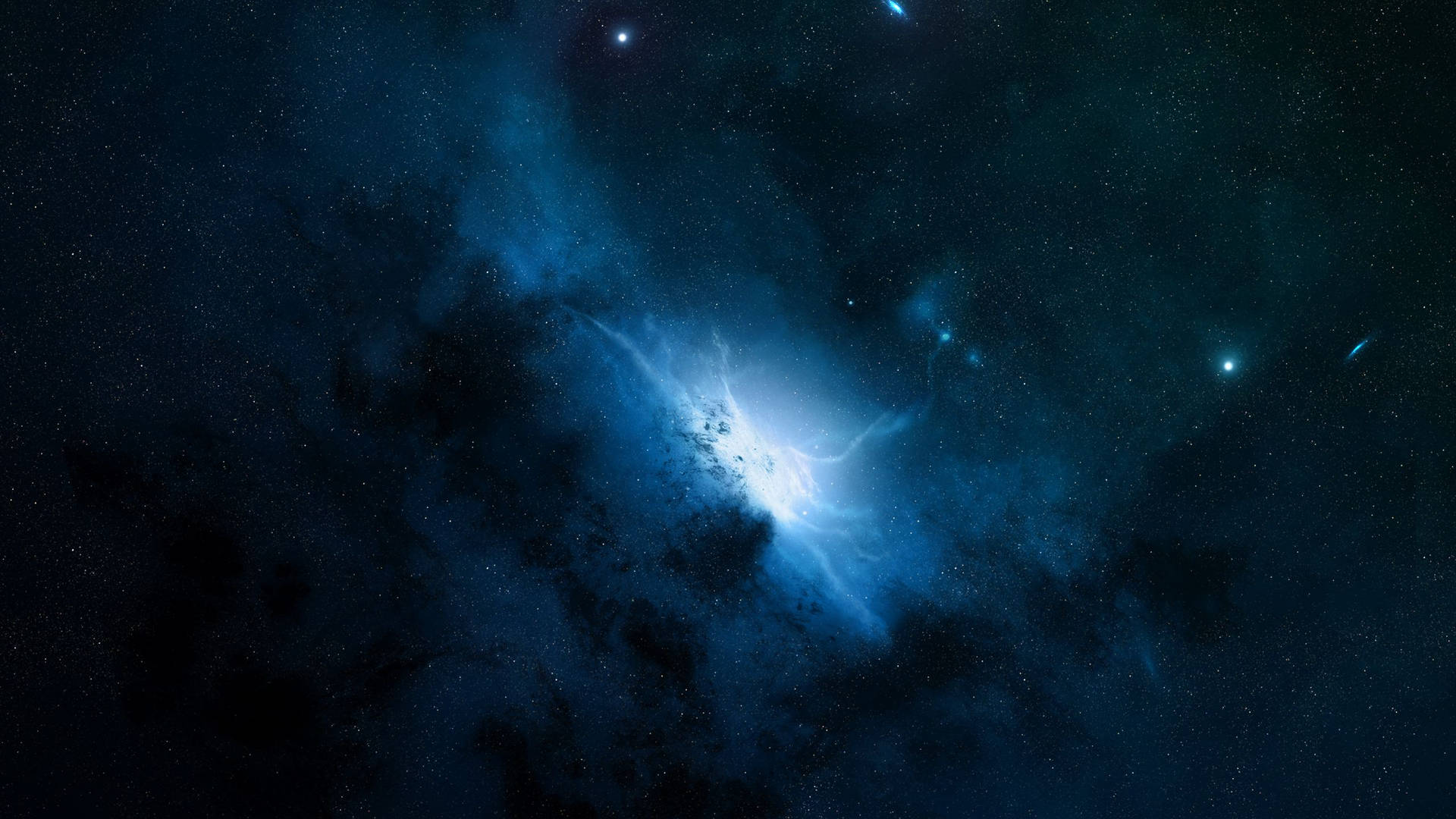 Blue Cosmic Dust Space 2560x1440 Background