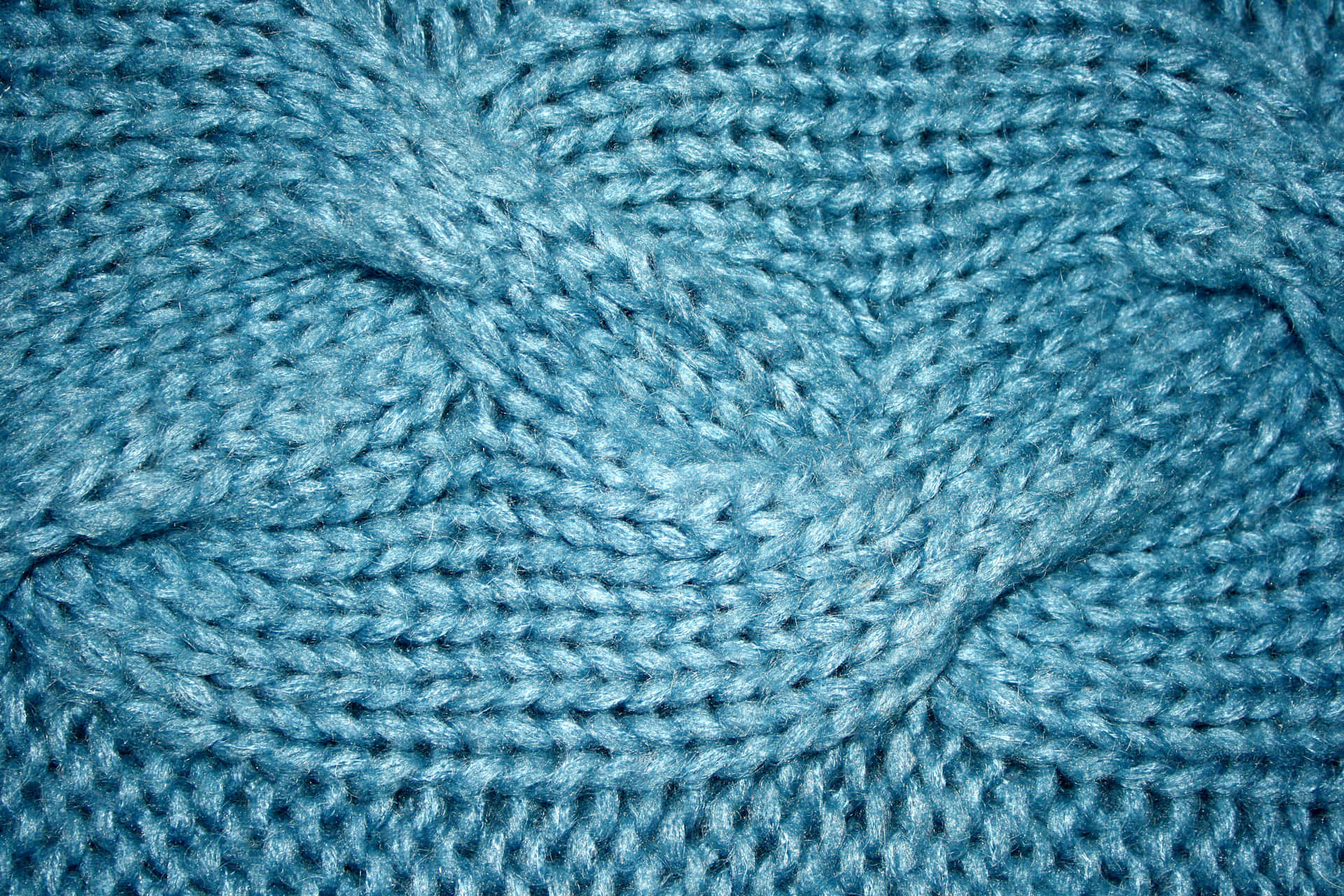 Blue Cotton Knitting Yarn Background