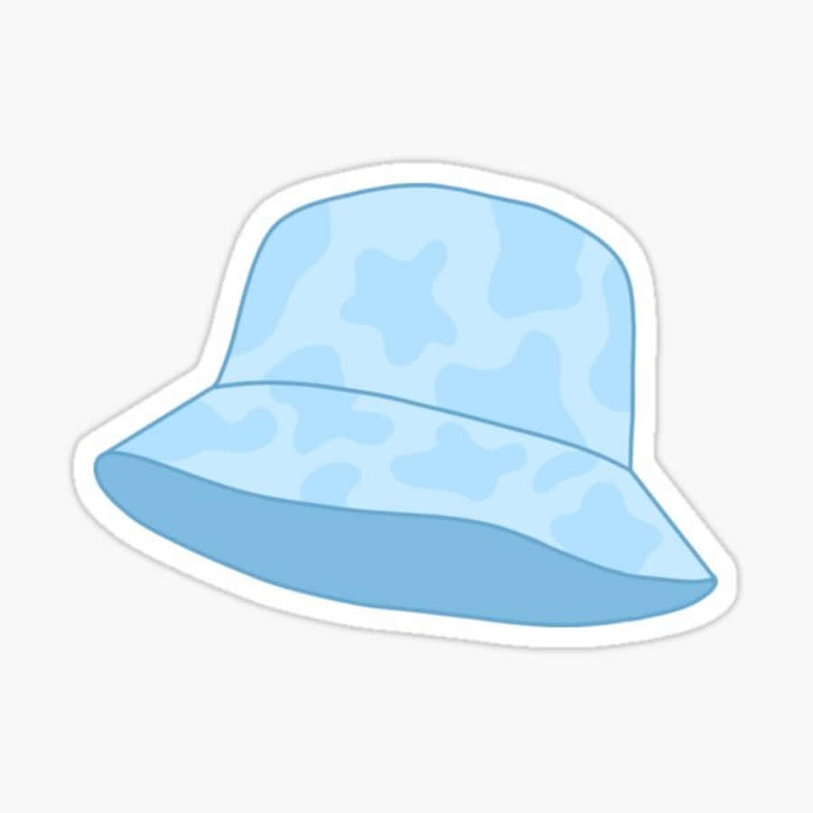 Blue Cow Print Bucket Hat Background