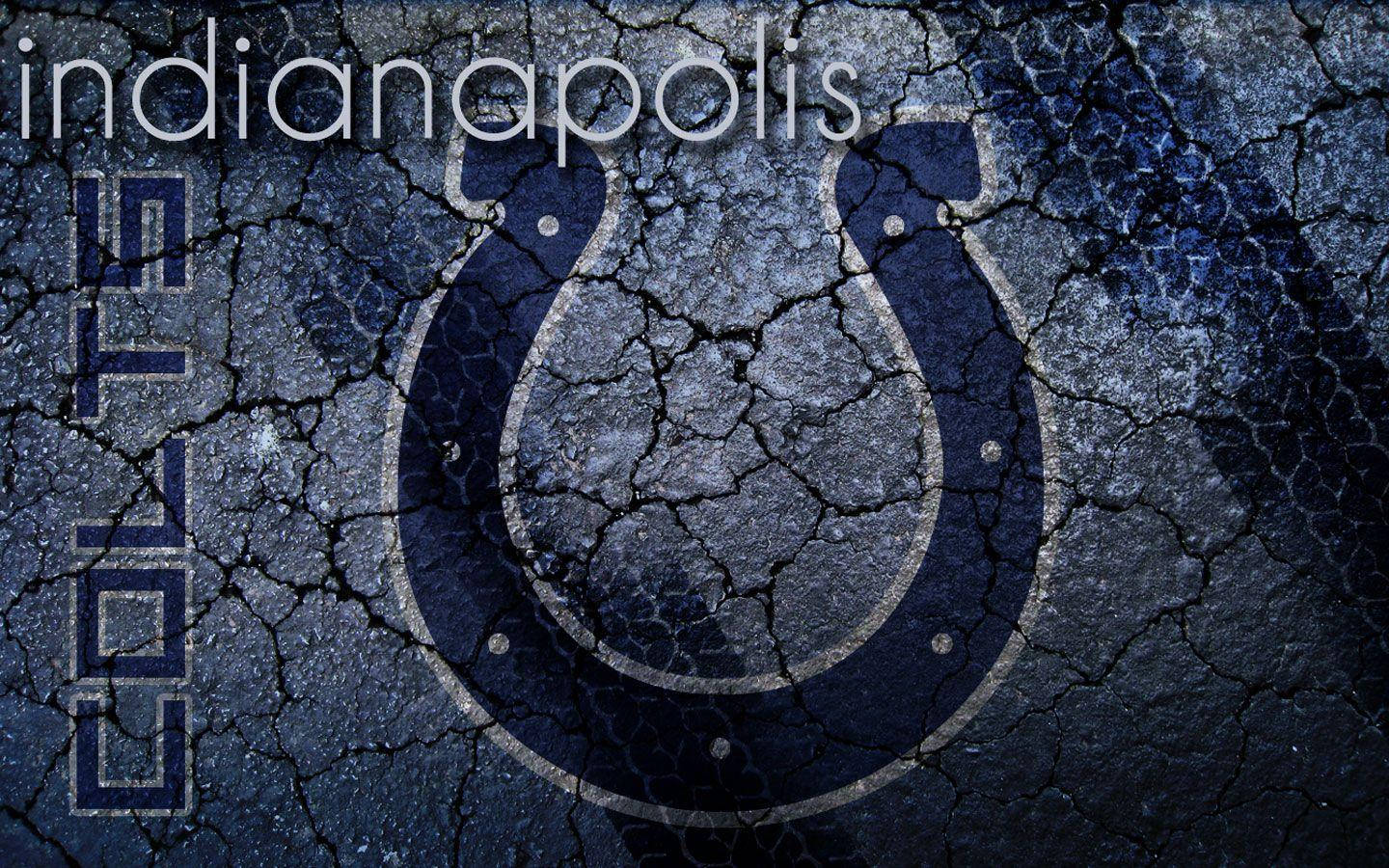 Blue Cracks Indianapolis Colts Horseshoe Background