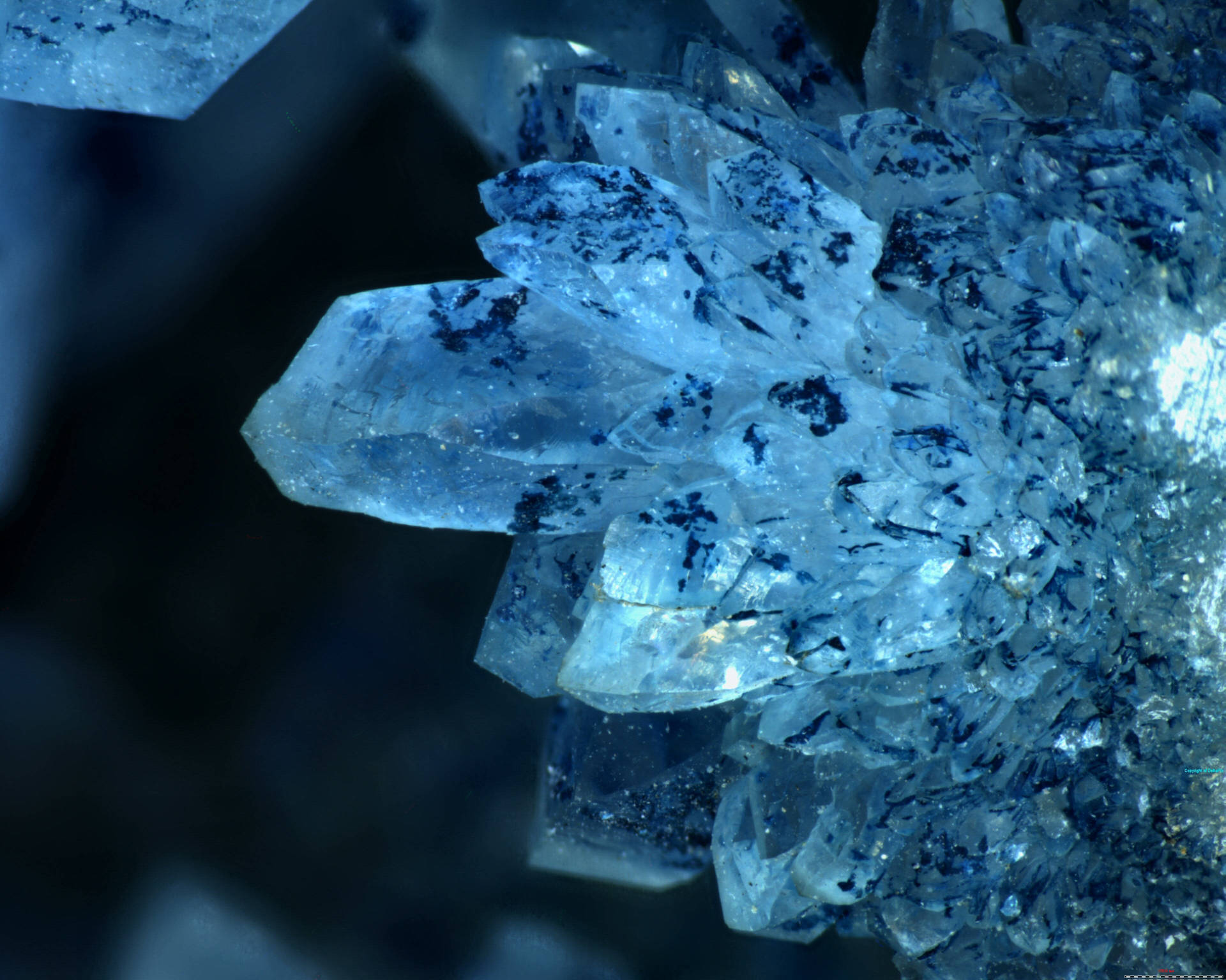 Blue Crystal Mineral Background