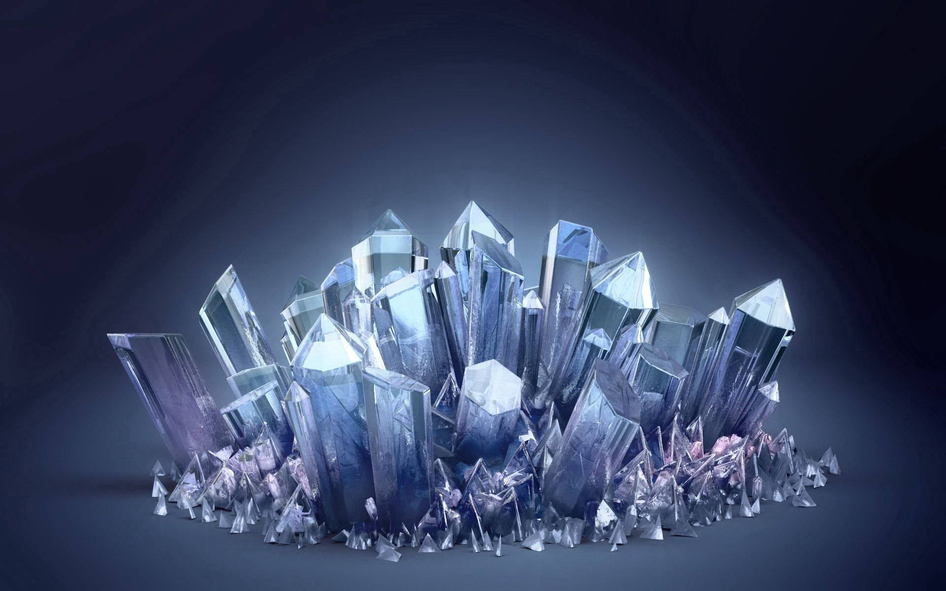 Blue Crystal Minerals Background