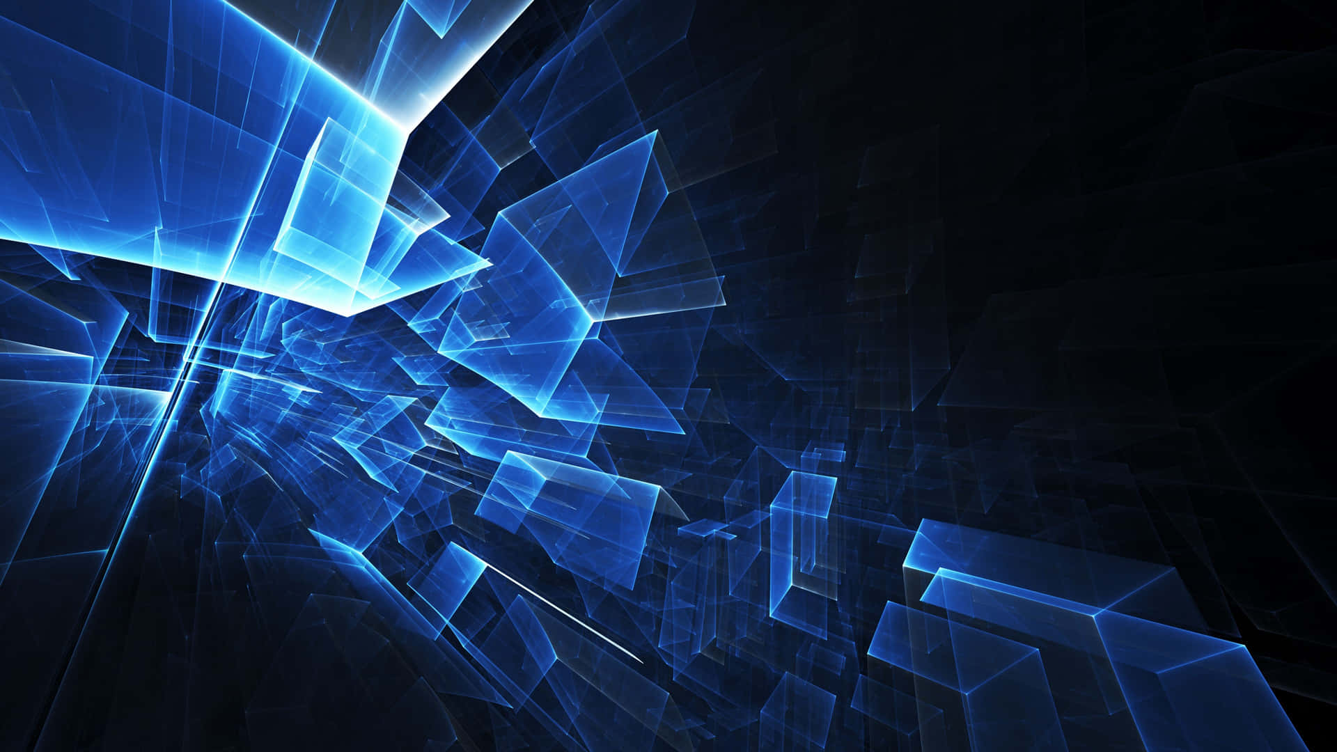 Blue Cubes Abstract Gaming Background