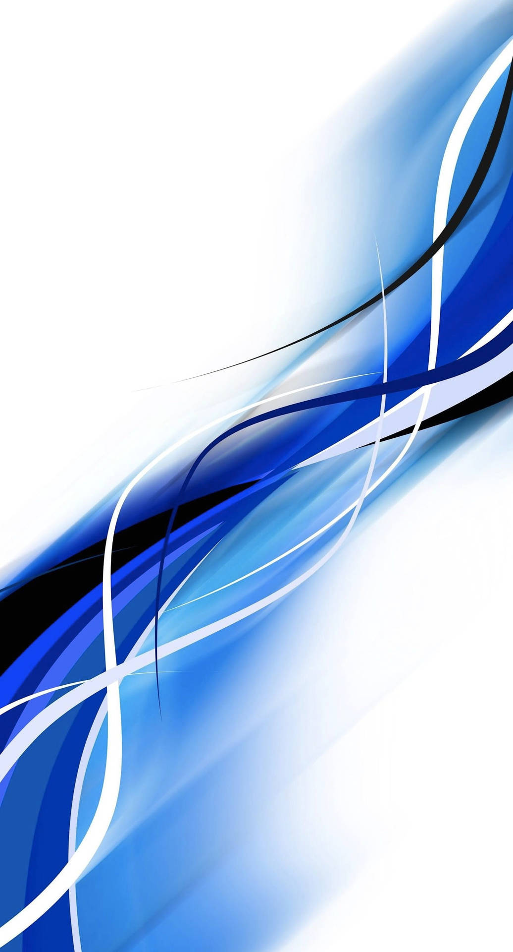 Blue Curving Through Cool White Background