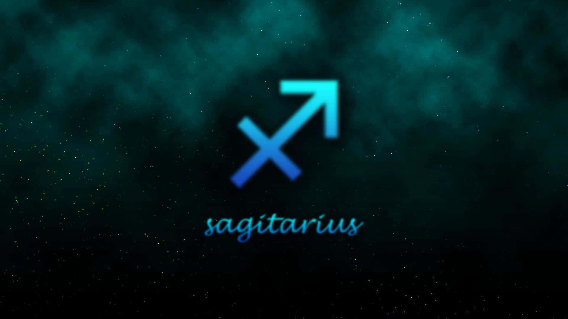 Blue Cute Sagittarius Arrow Background