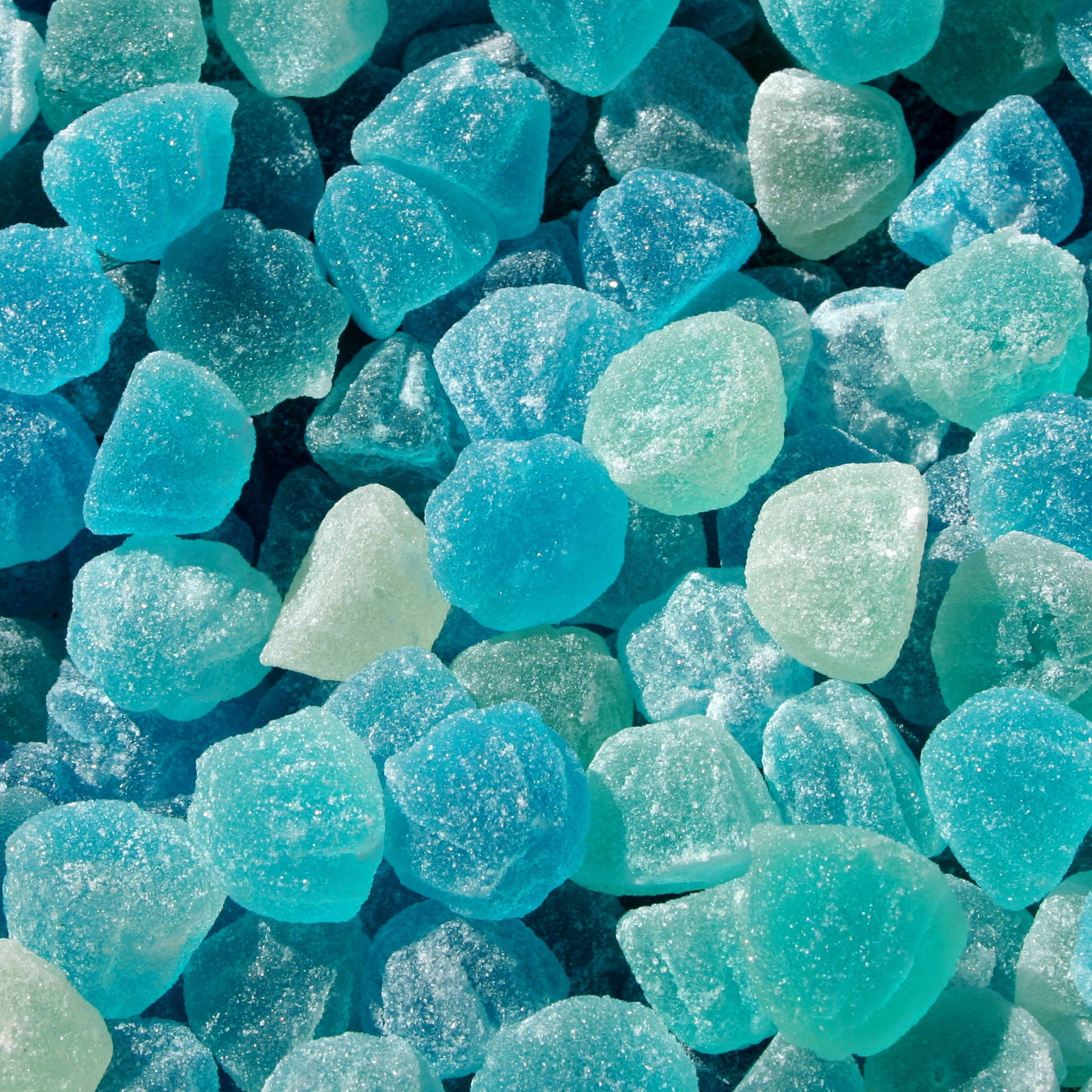 Blue Delights Sugar Candies Background