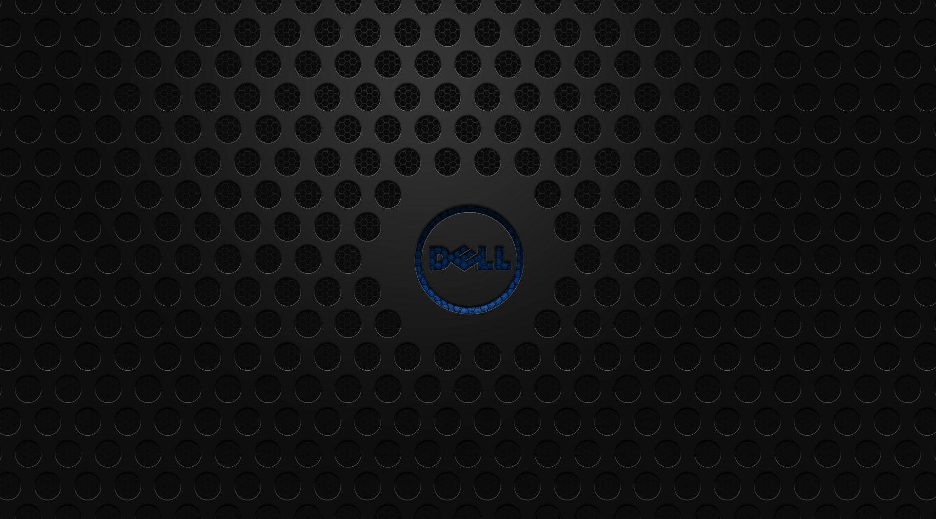 Blue Dell Laptop Logo Mesh Plate Background