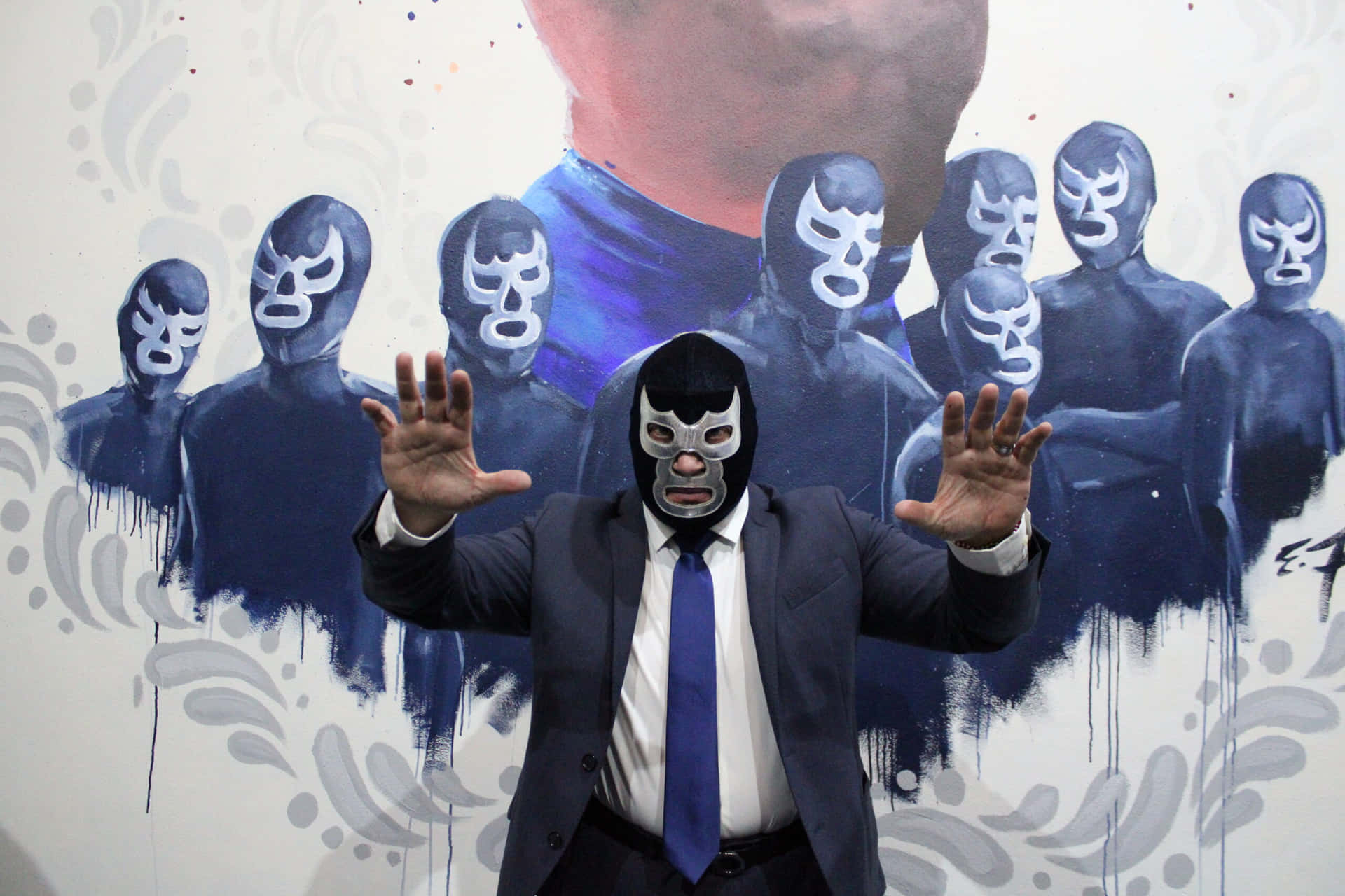 Blue Demon Compilation Graphic Design Background