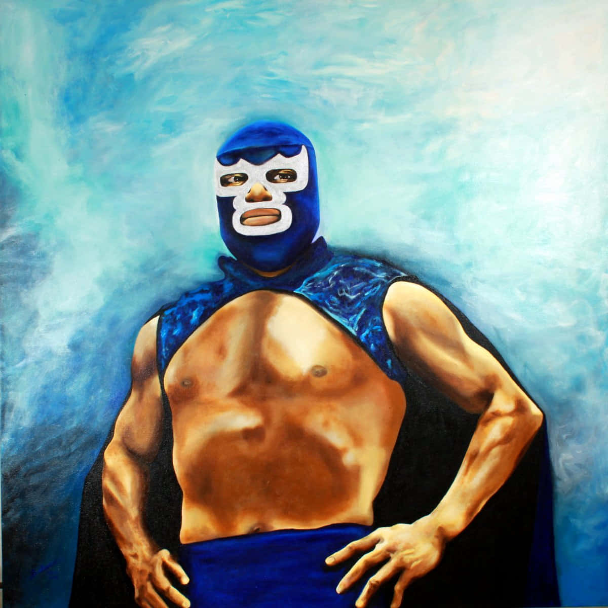 Blue Demon Digital Painting Background