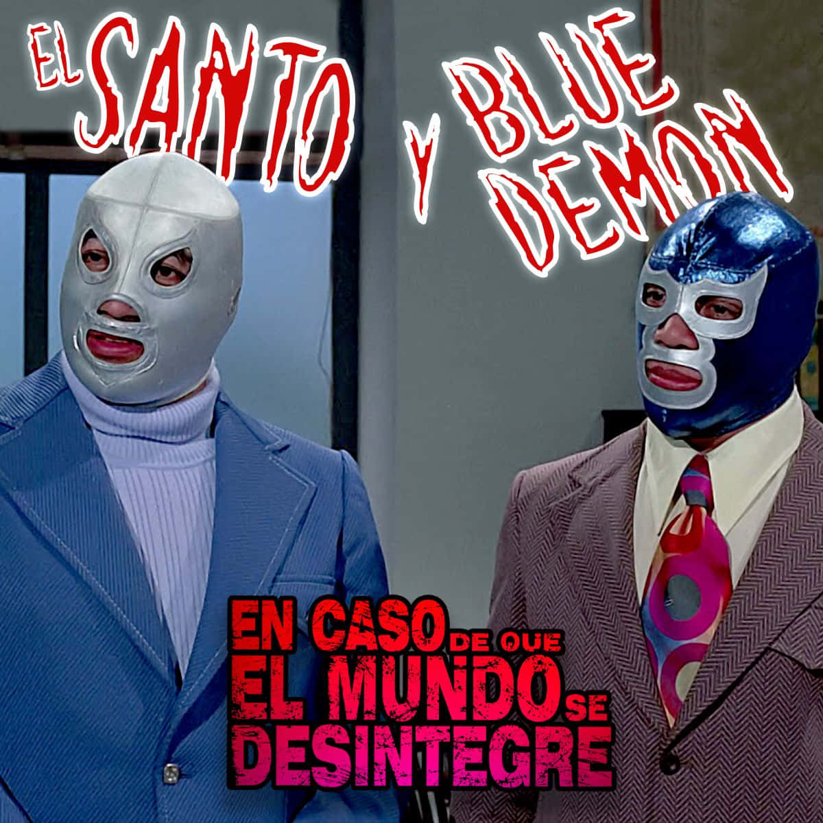 Blue Demon El Santo Poster Design Background