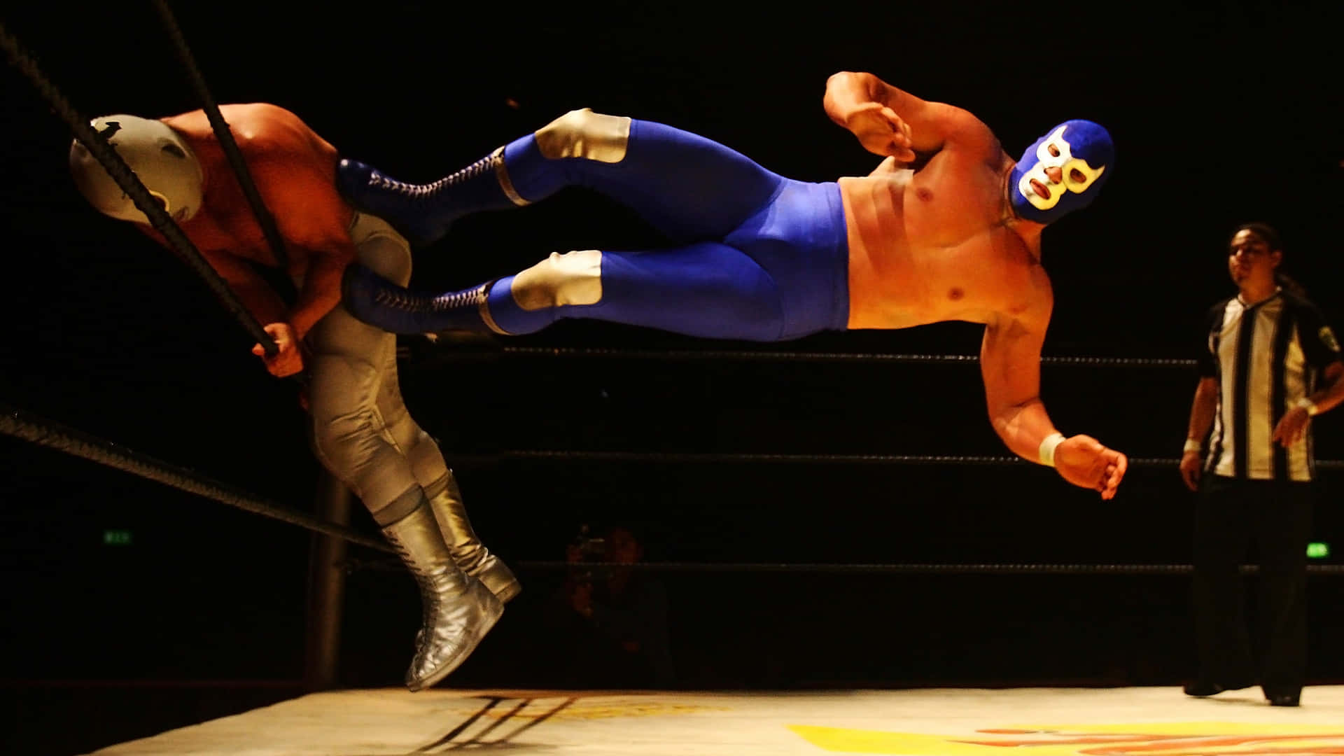 Blue Demon Flying Kick Background