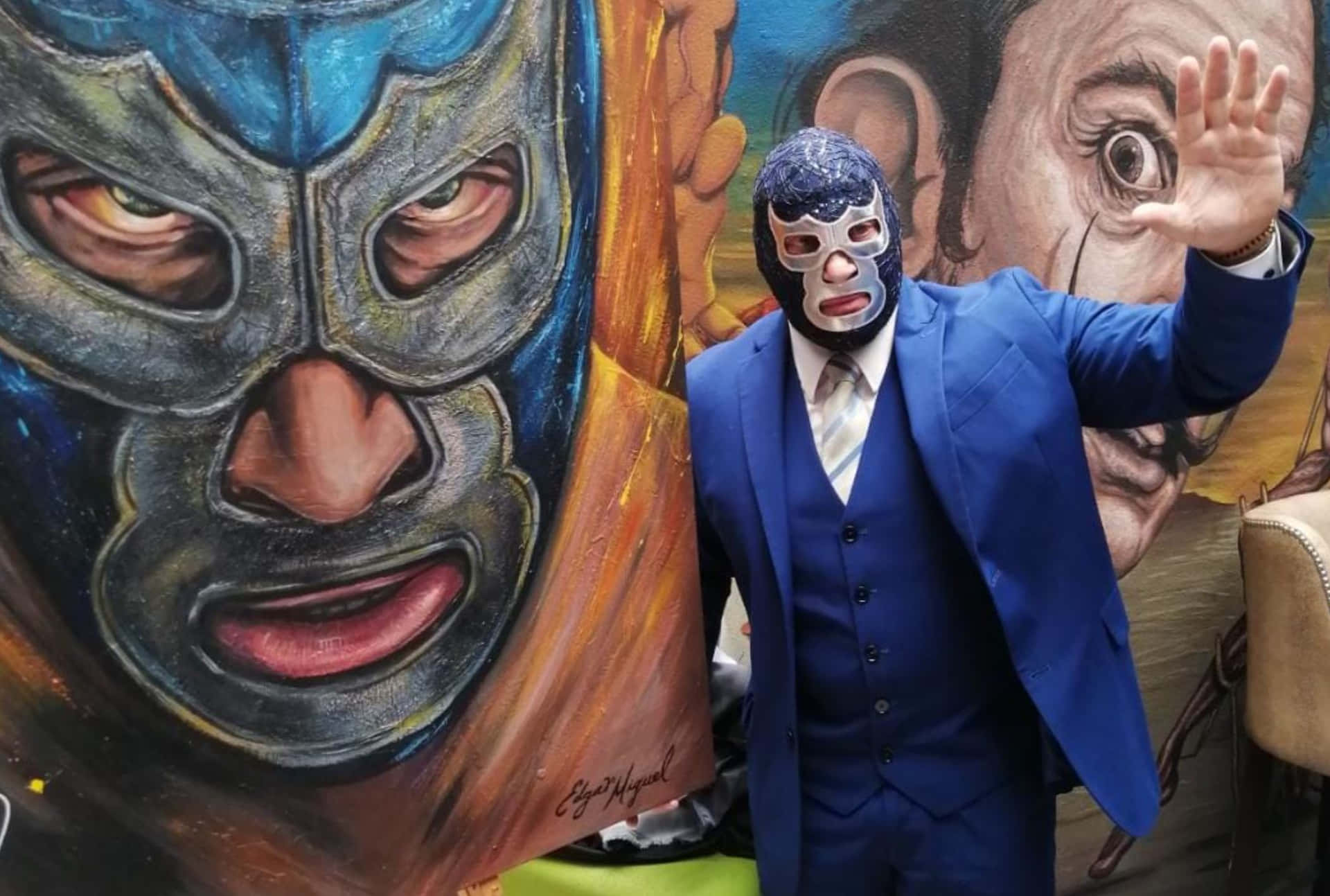 Blue Demon Mexican Professional Wrestler Background