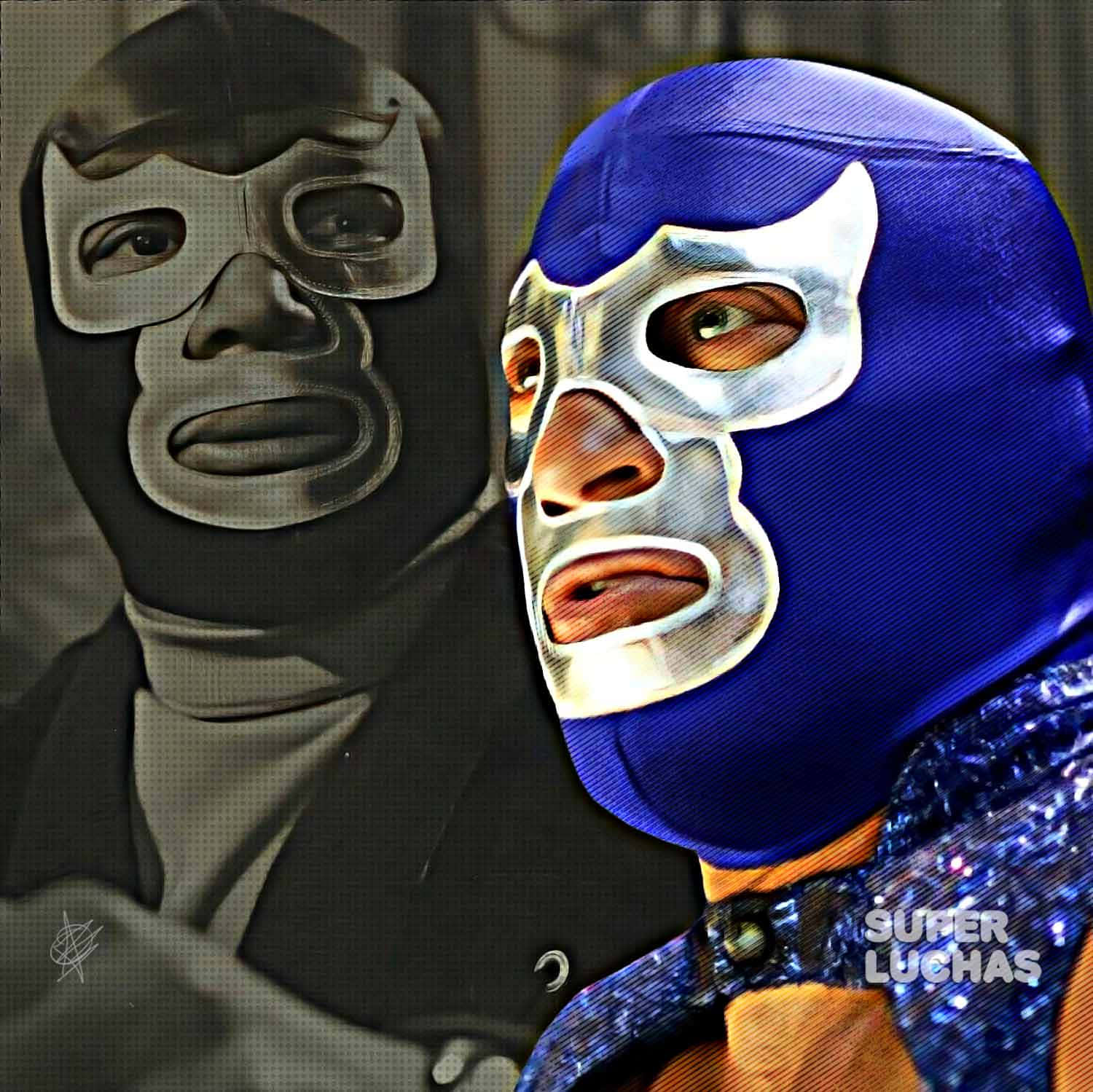 Blue Demon, The Legendary Masked Wrestler Taking Center Stage In The Wrestling Arena Background