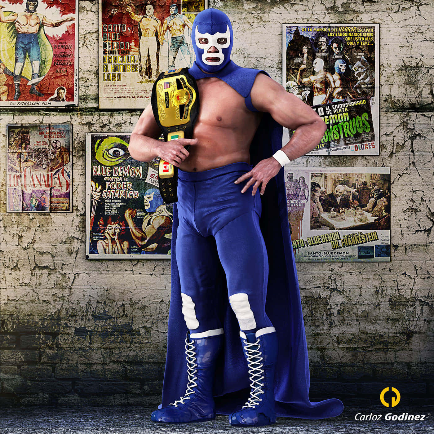 Blue Demon Three-time Welterweight Champion Background