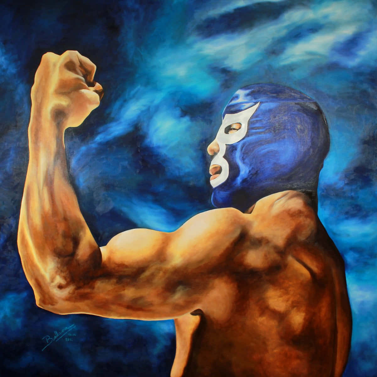 Blue Demon Vector Artwork