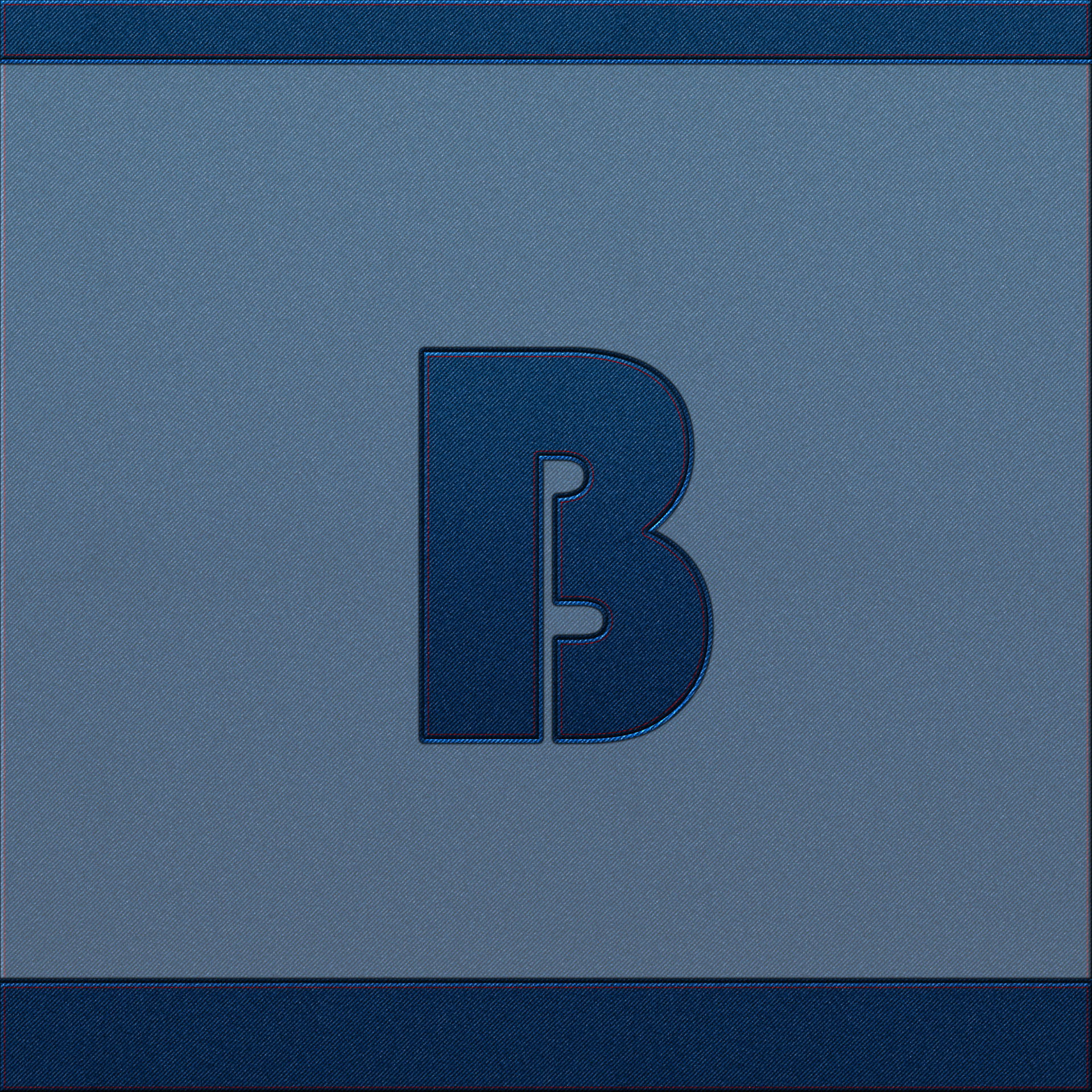 Blue Denim Letter B Background