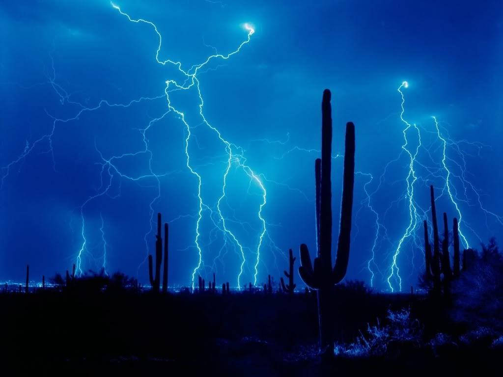 Blue Desert Thunderstorm