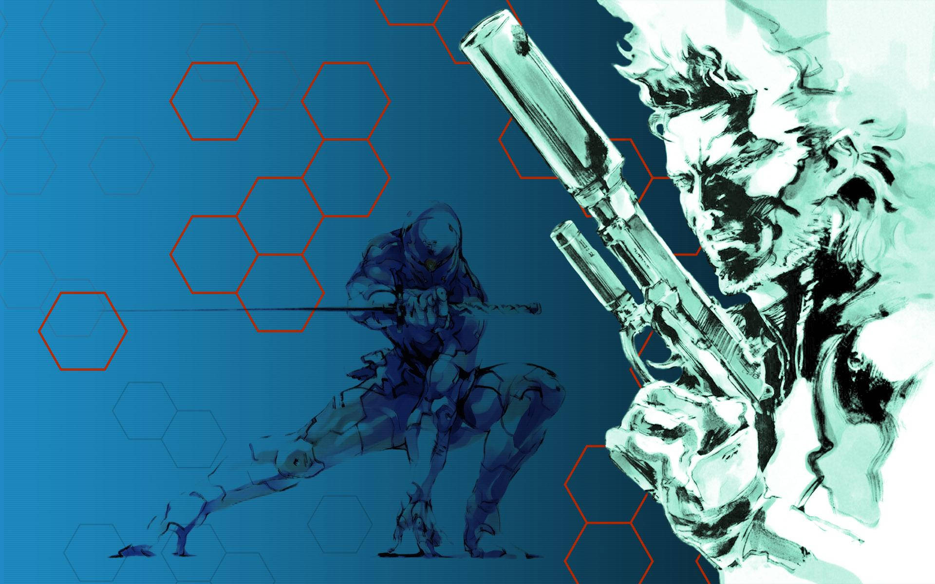 Blue Desktop Metal Gear Solid Background