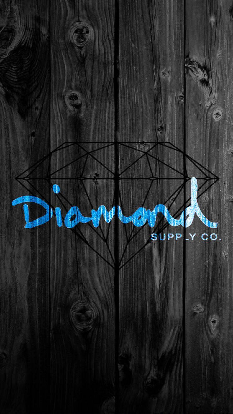 Blue Diamond Supply Co In Wood Background