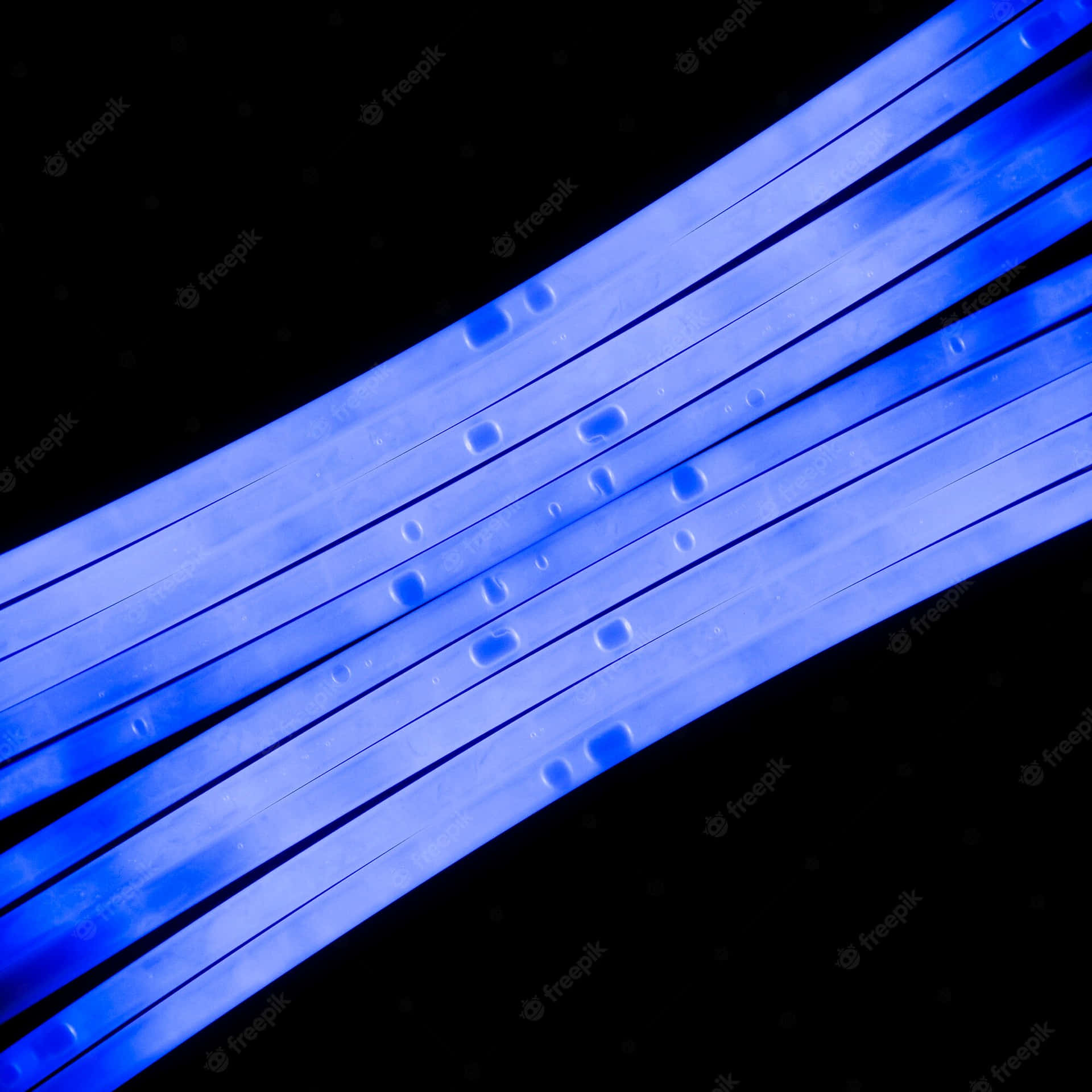 Blue Dna Strands With Led