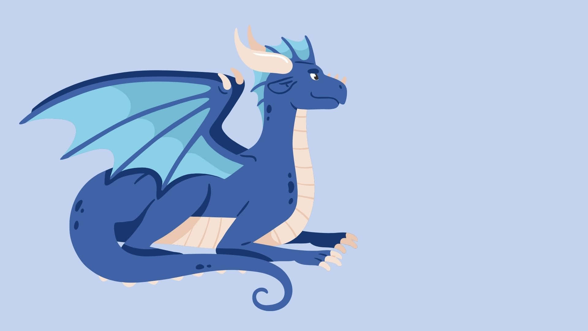 Blue Dragon Majestically Soaring High Background
