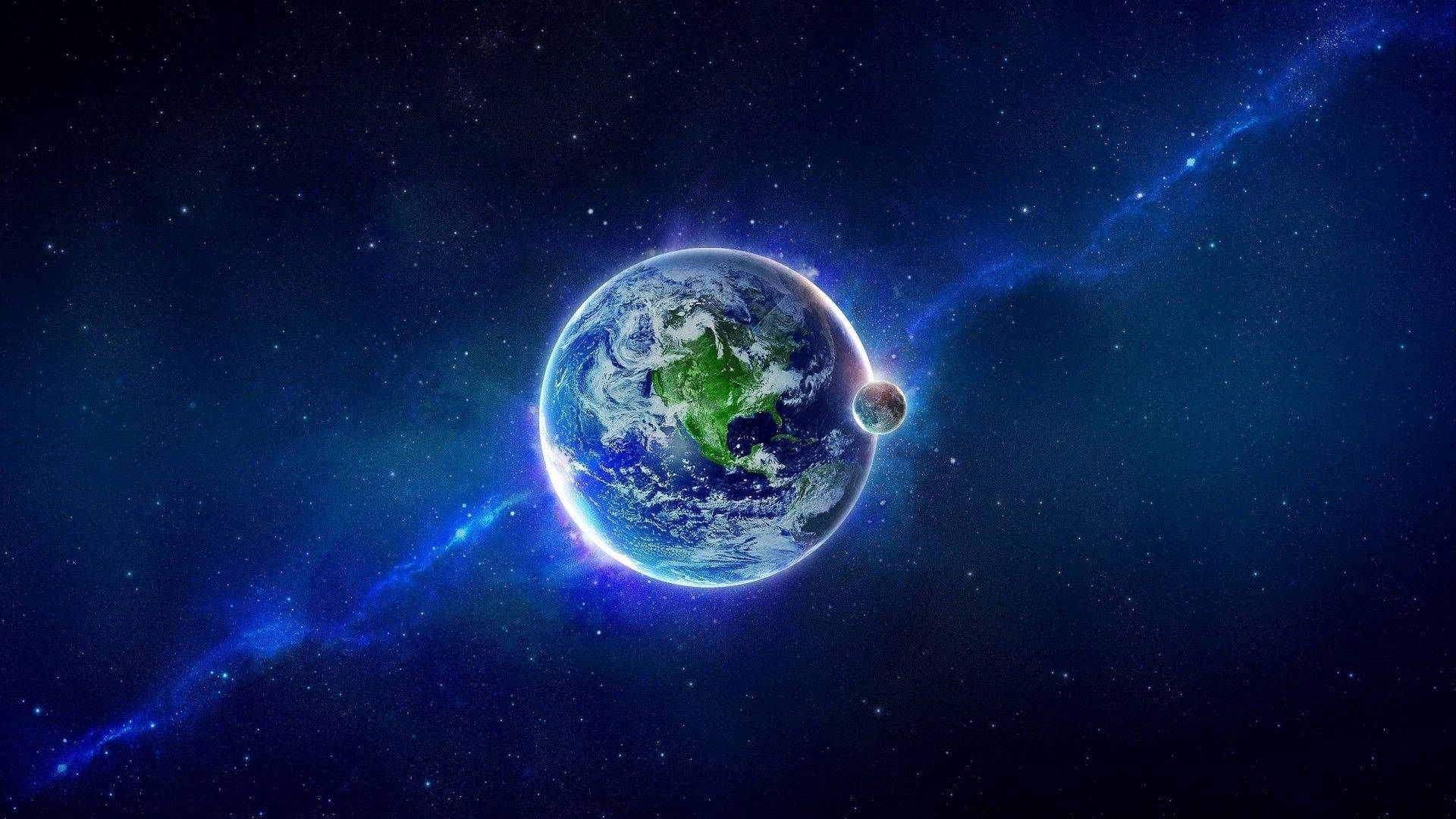 Blue Earth 1920x1080 Hd Space Background