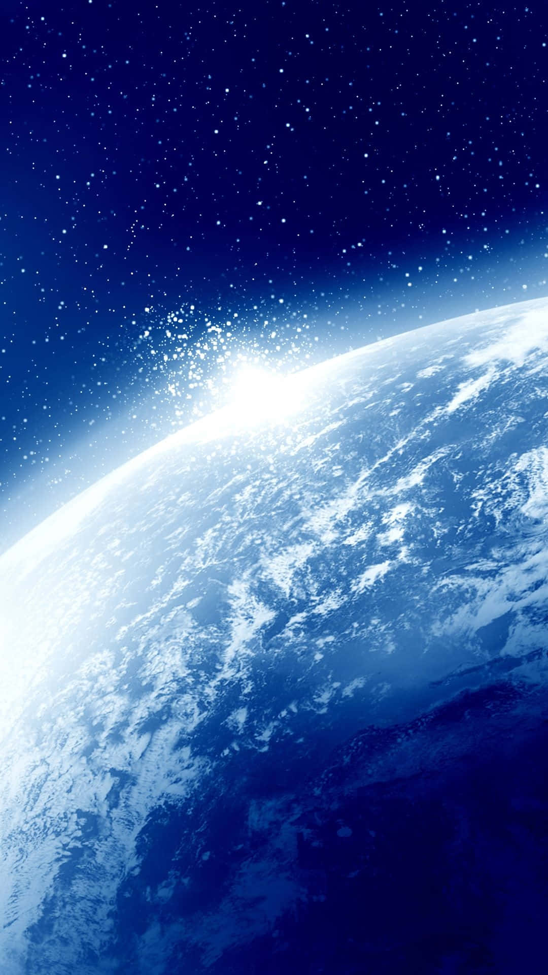 Blue Earth From Space Background