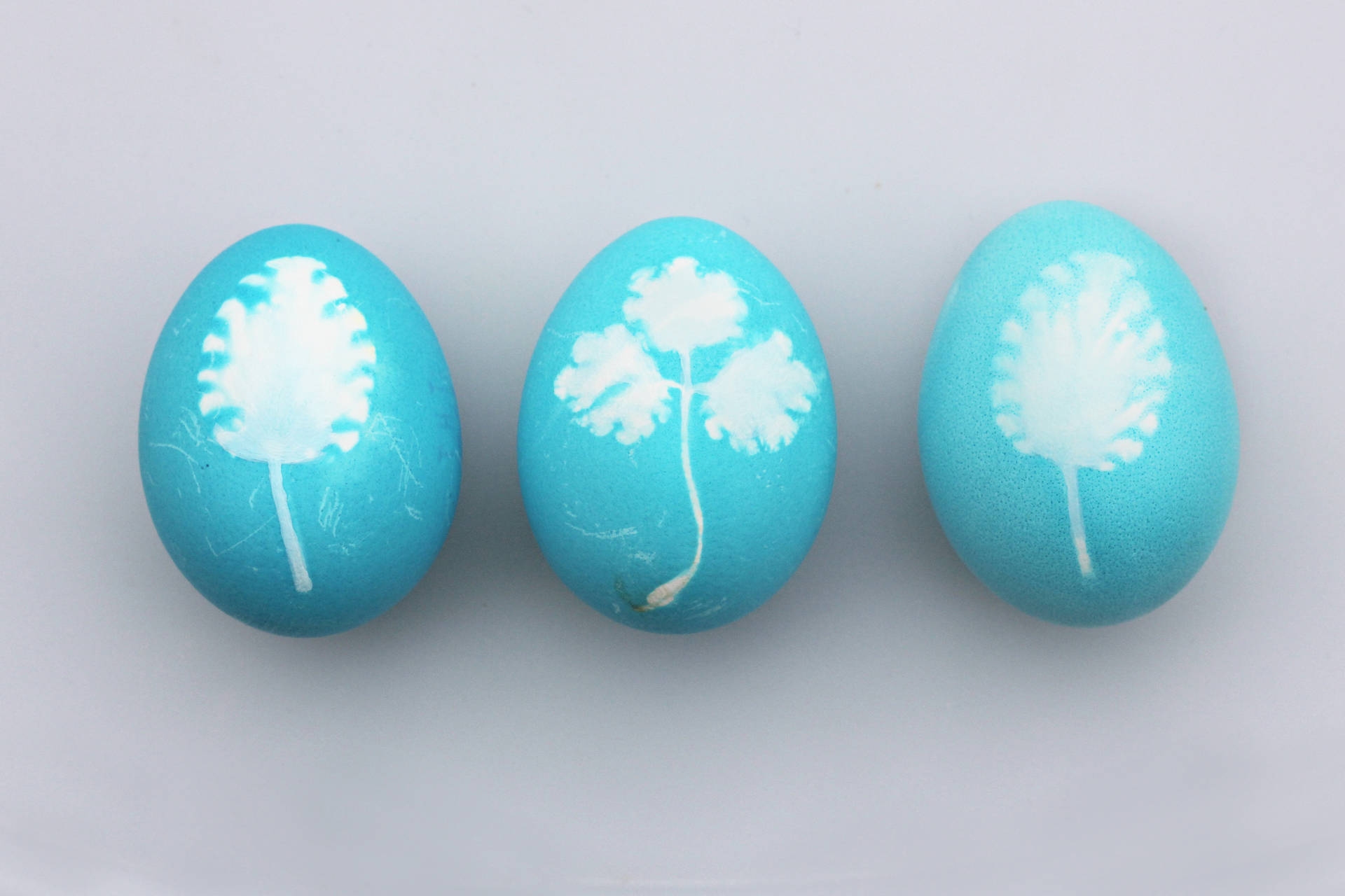 Blue Easter Eggs Background