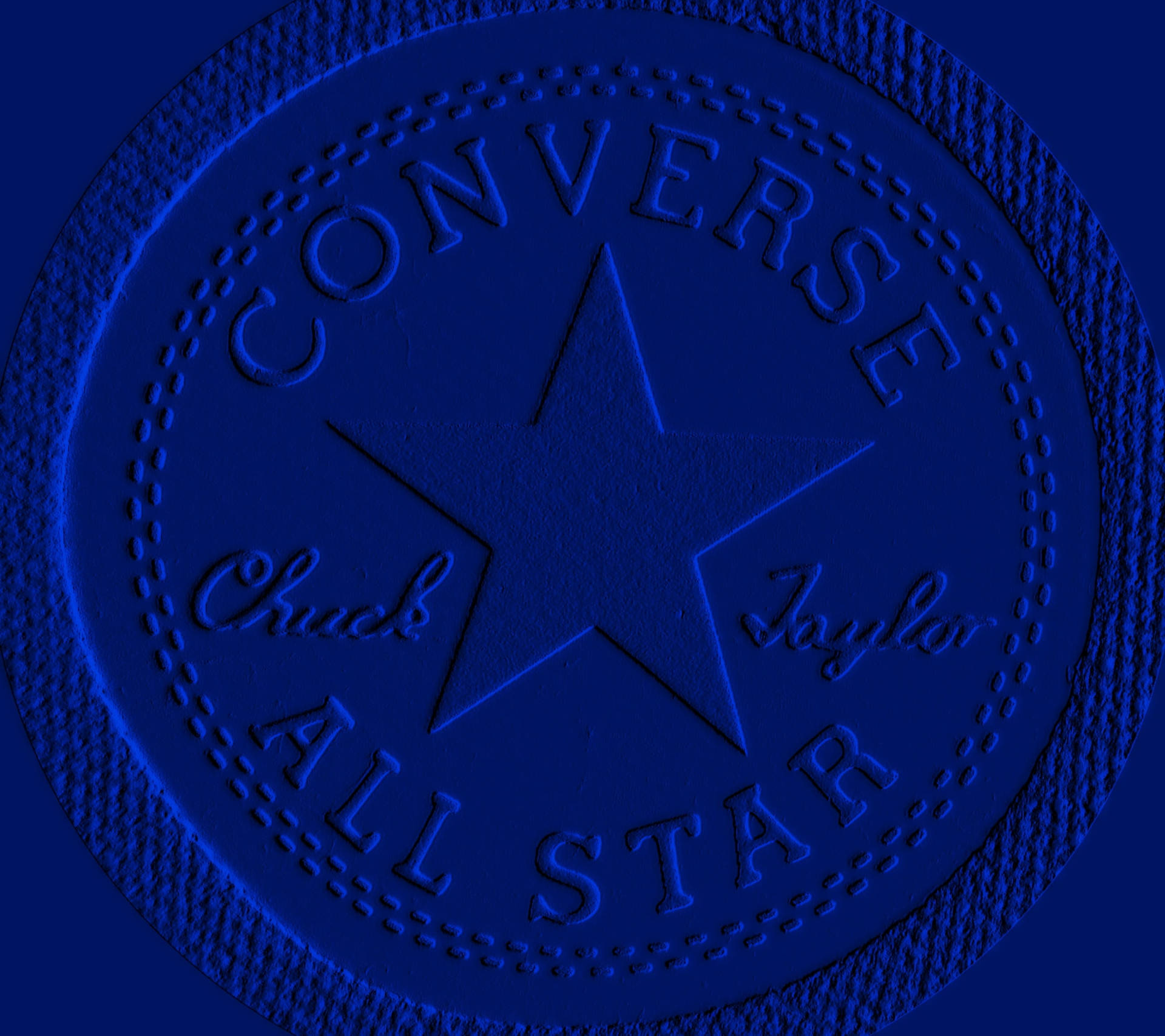 Blue Embossed Converse Logo