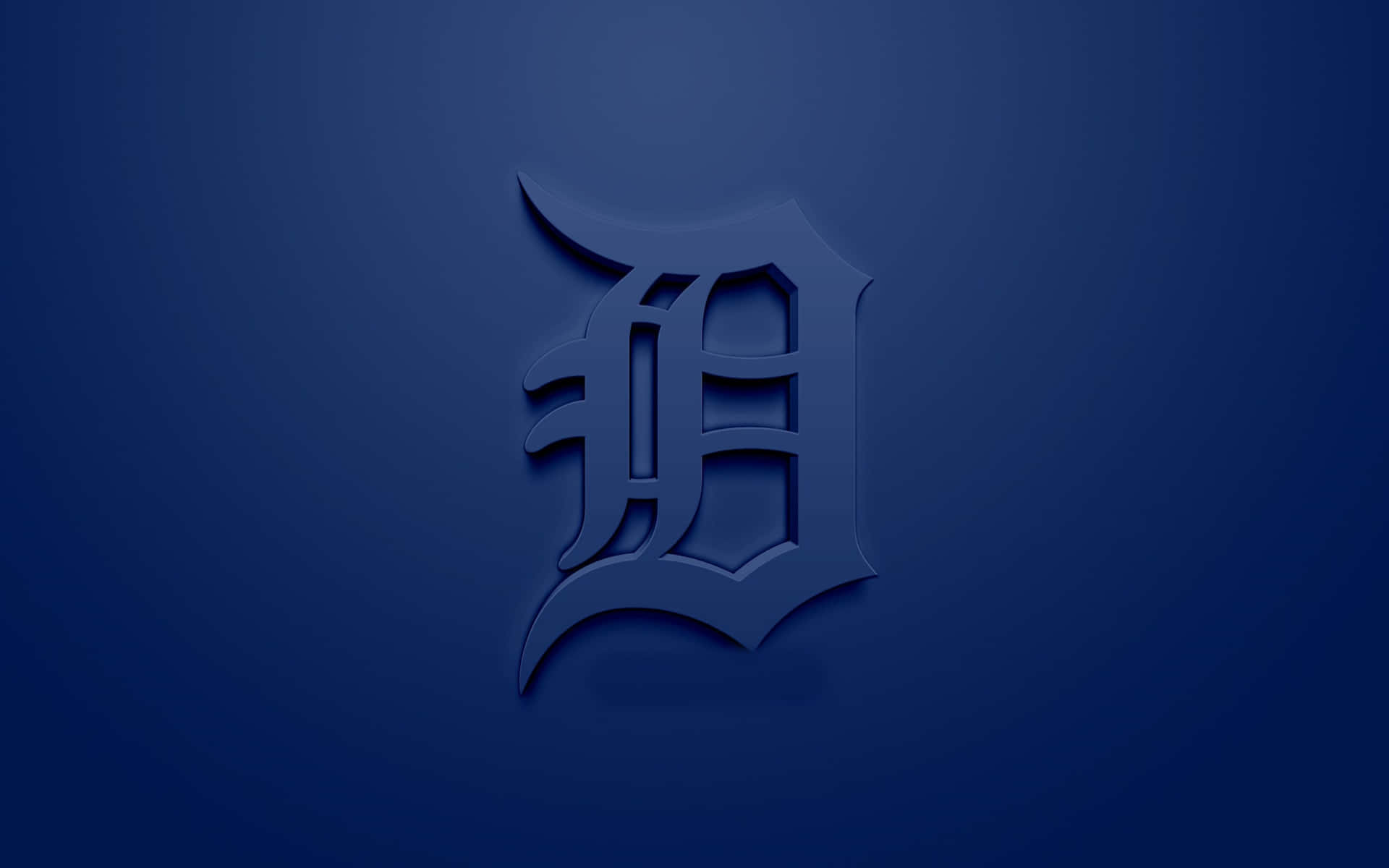 Blue Embossed Detroit Tigers Logo
