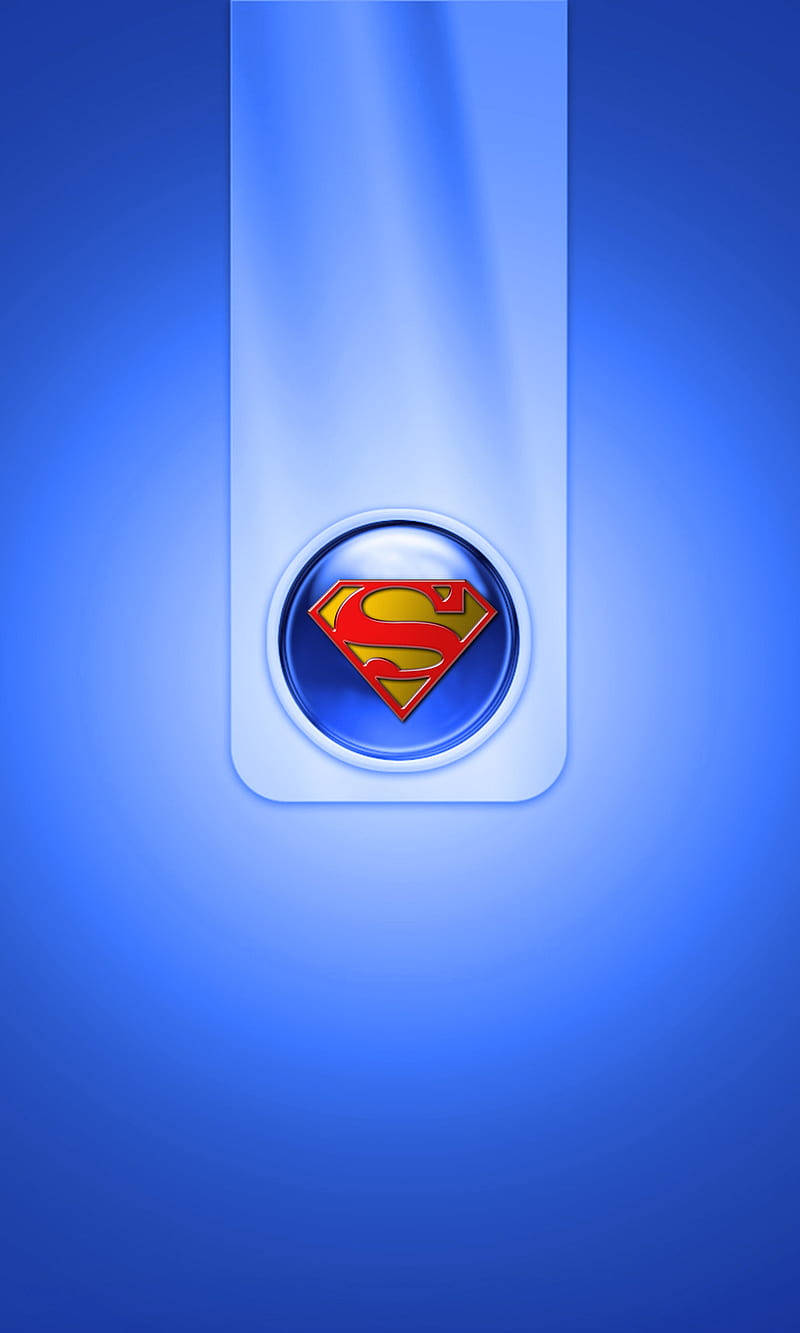 Blue Embossed Superman Symbol Iphone Background