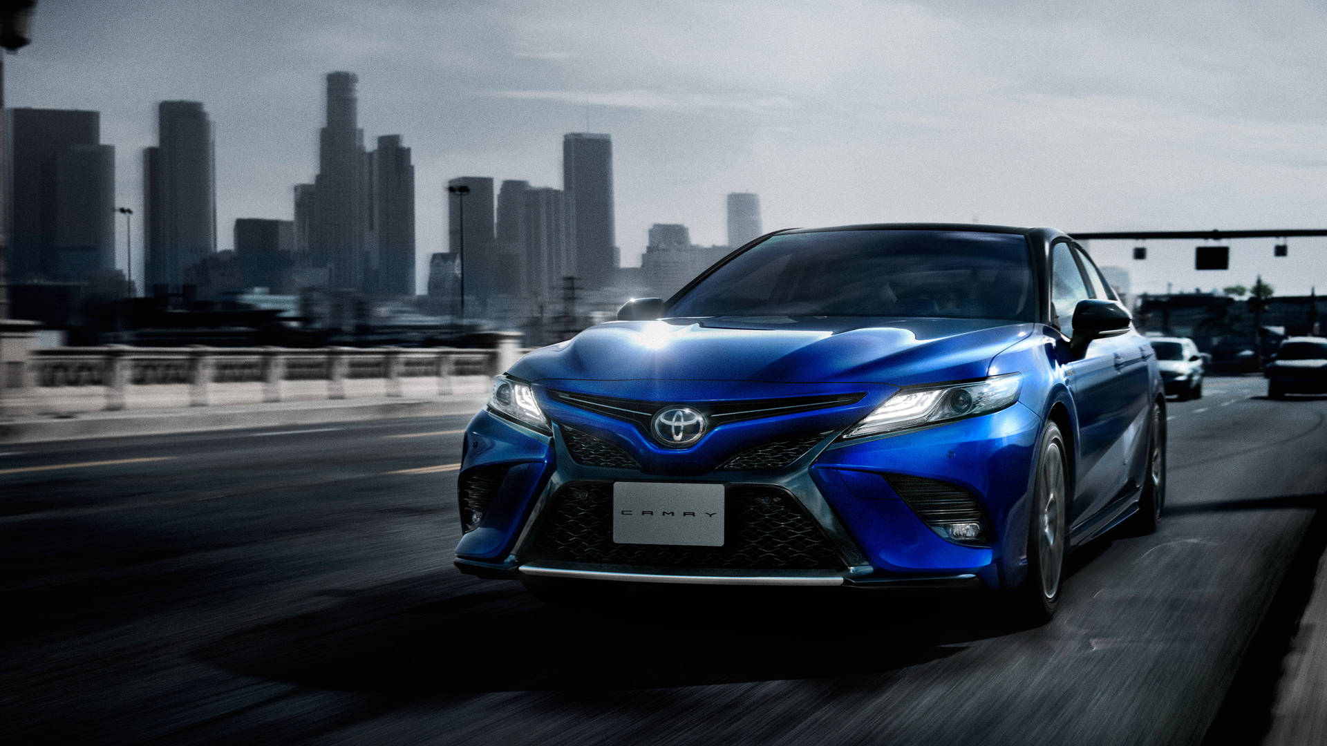 Blue Exterior Camry Toyota 4k Background