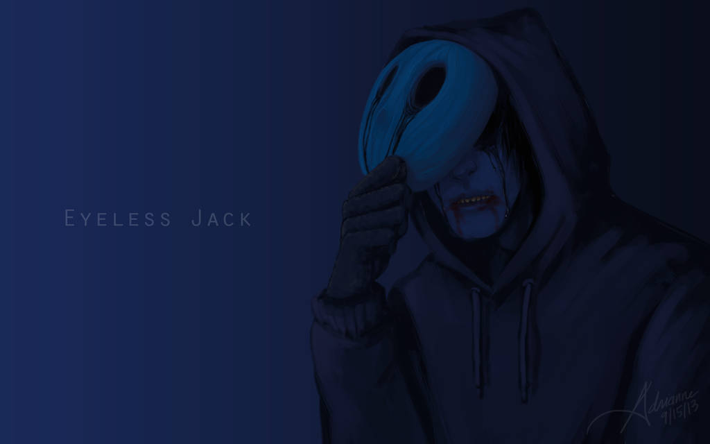 Blue Eyeless Jack Digital Art Background