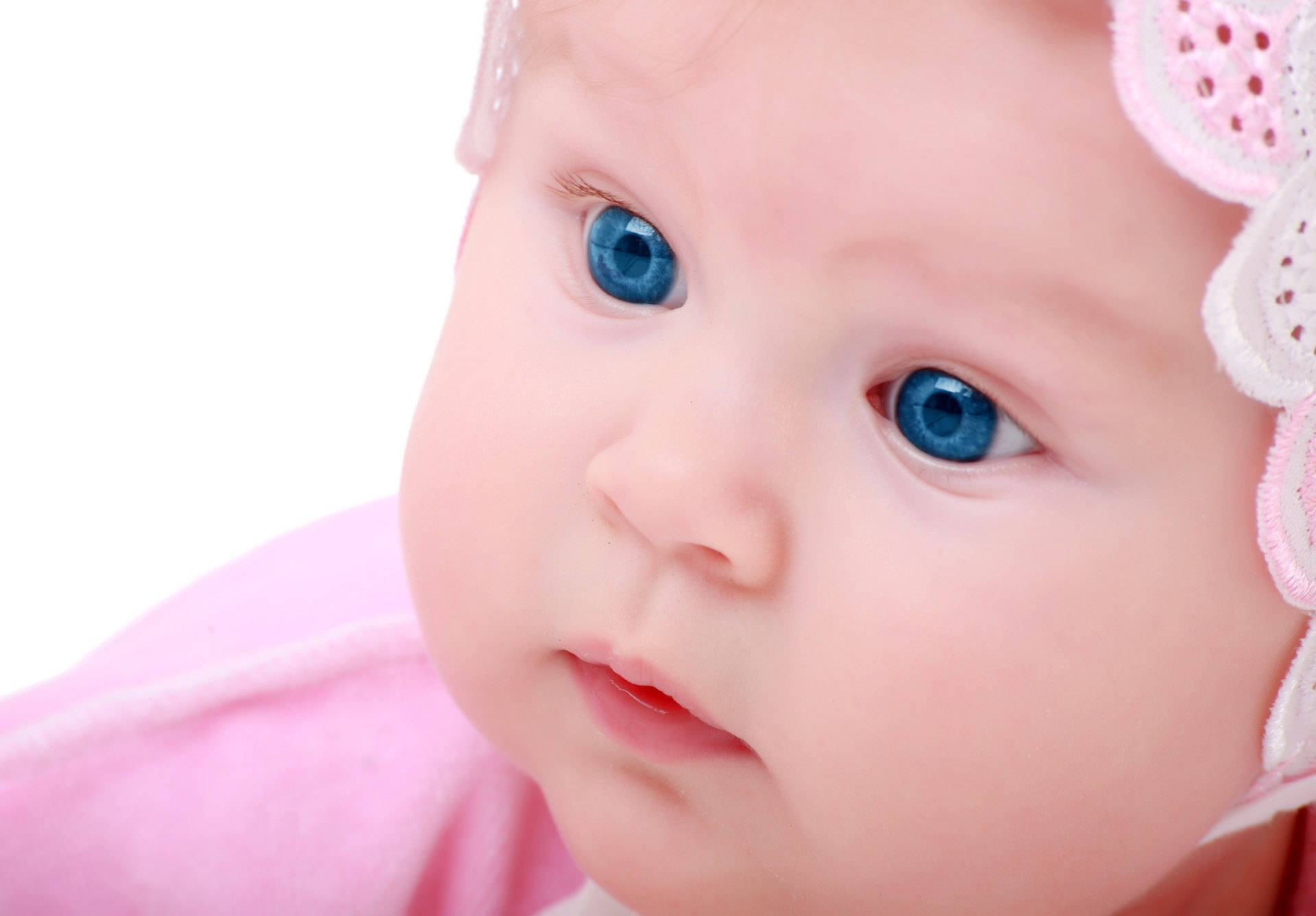 Blue Eyes Cute Baby Girl Background