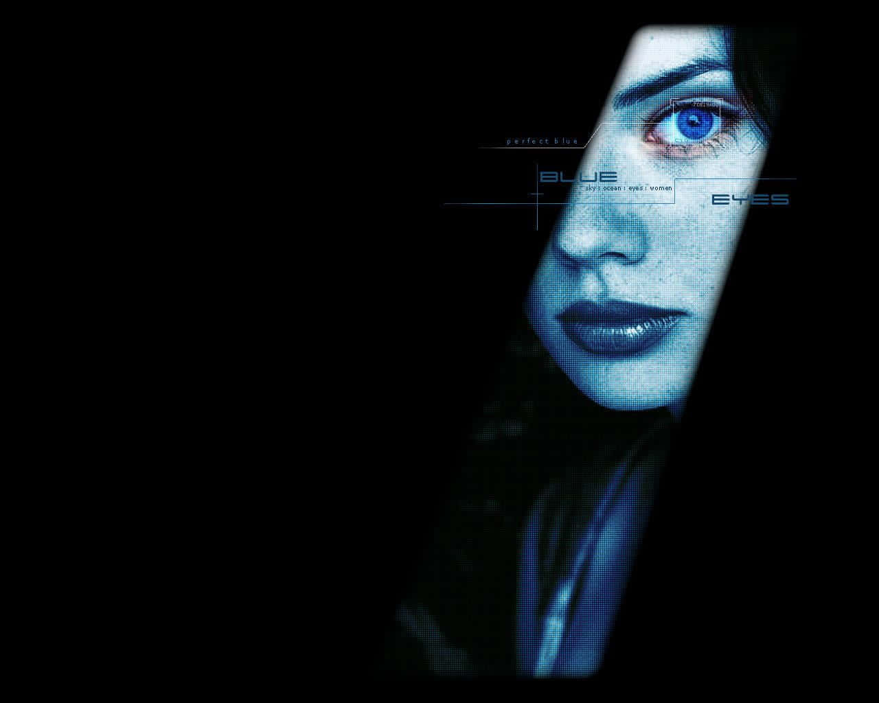 Blue Eyes Intrigued Horror Background