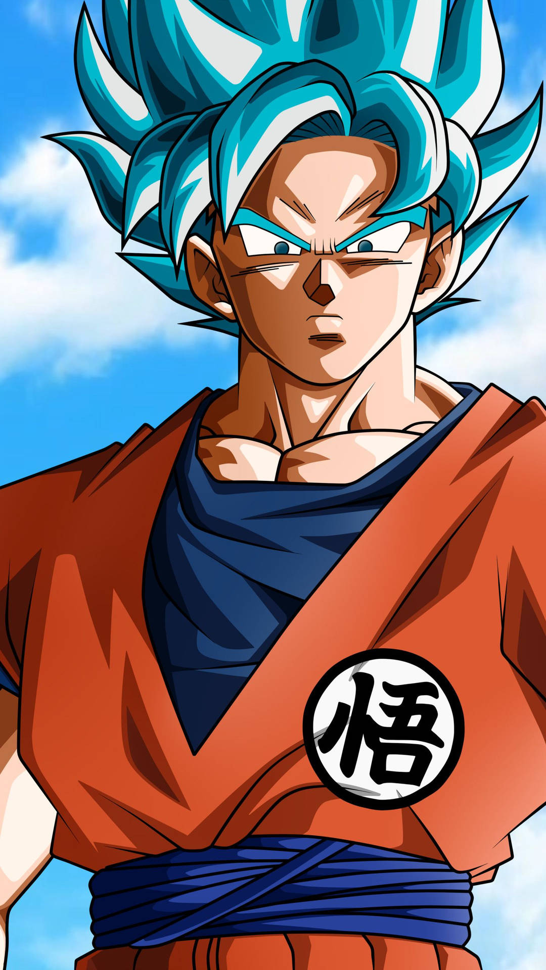 Blue Eyes Saiyan Son Goku Iphone Background