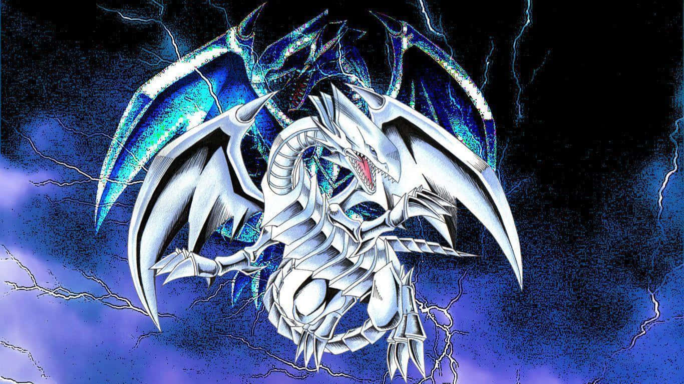 Blue Eyes White Dragon Theme Background