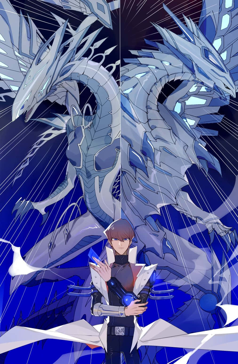 Blue Eyes White Dragon Theme Display Background