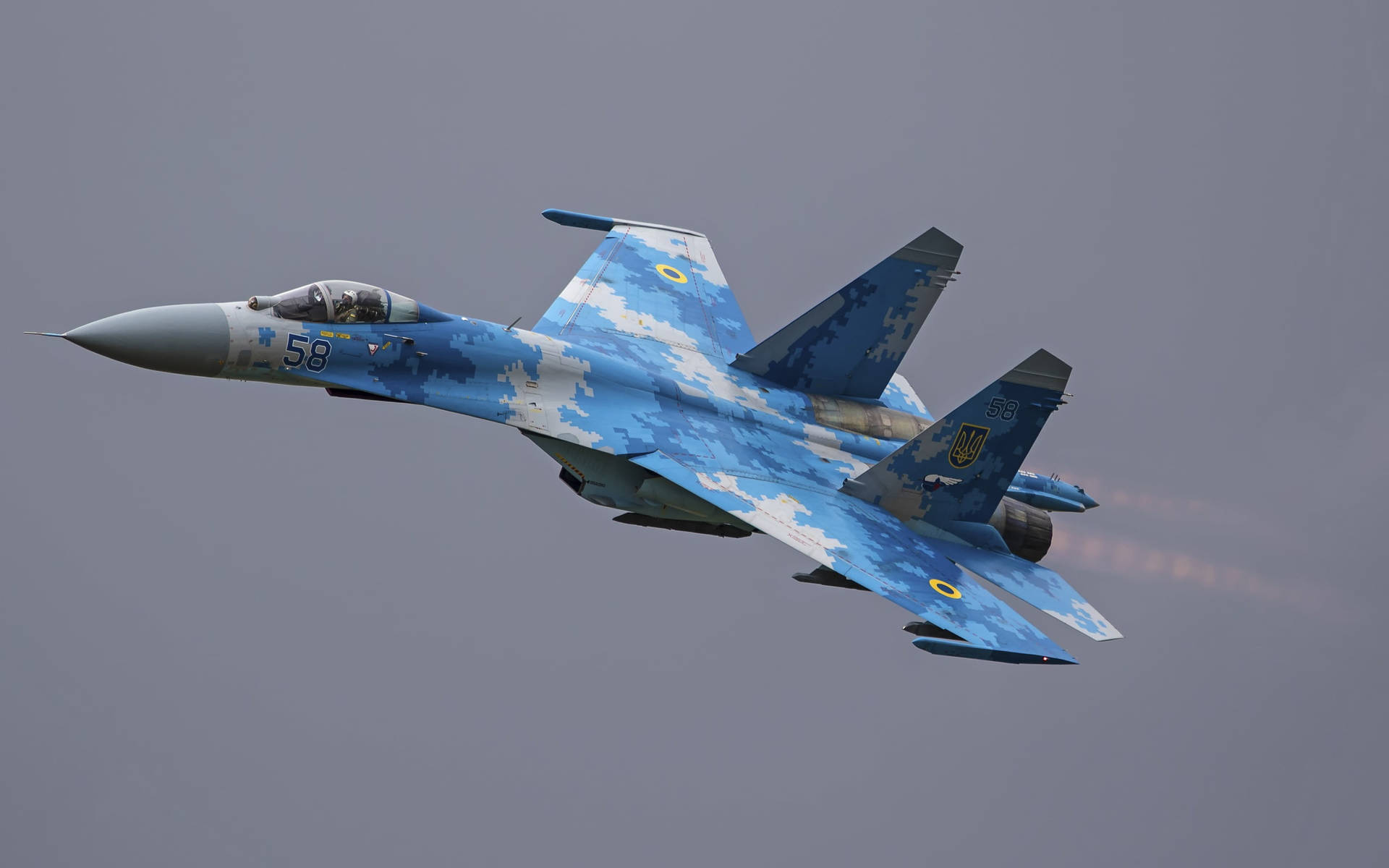 Blue Fighter Plane Background