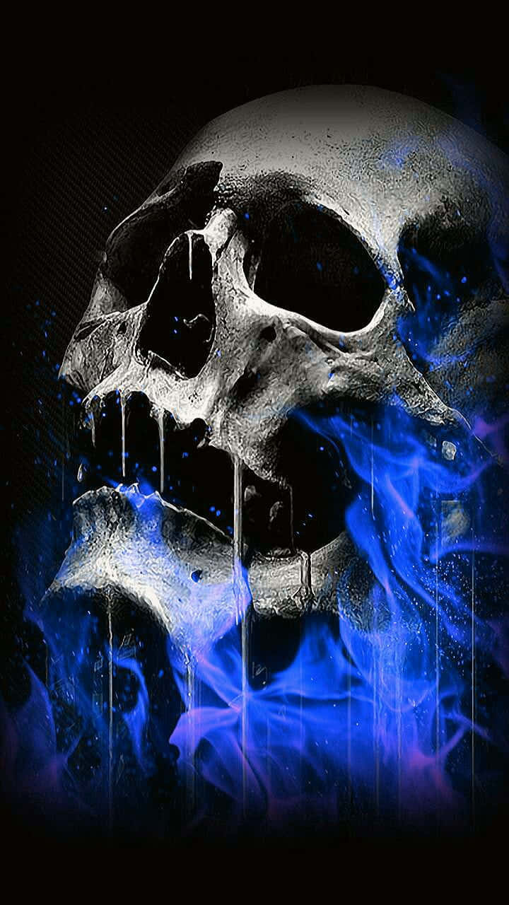 Blue Fire Skull