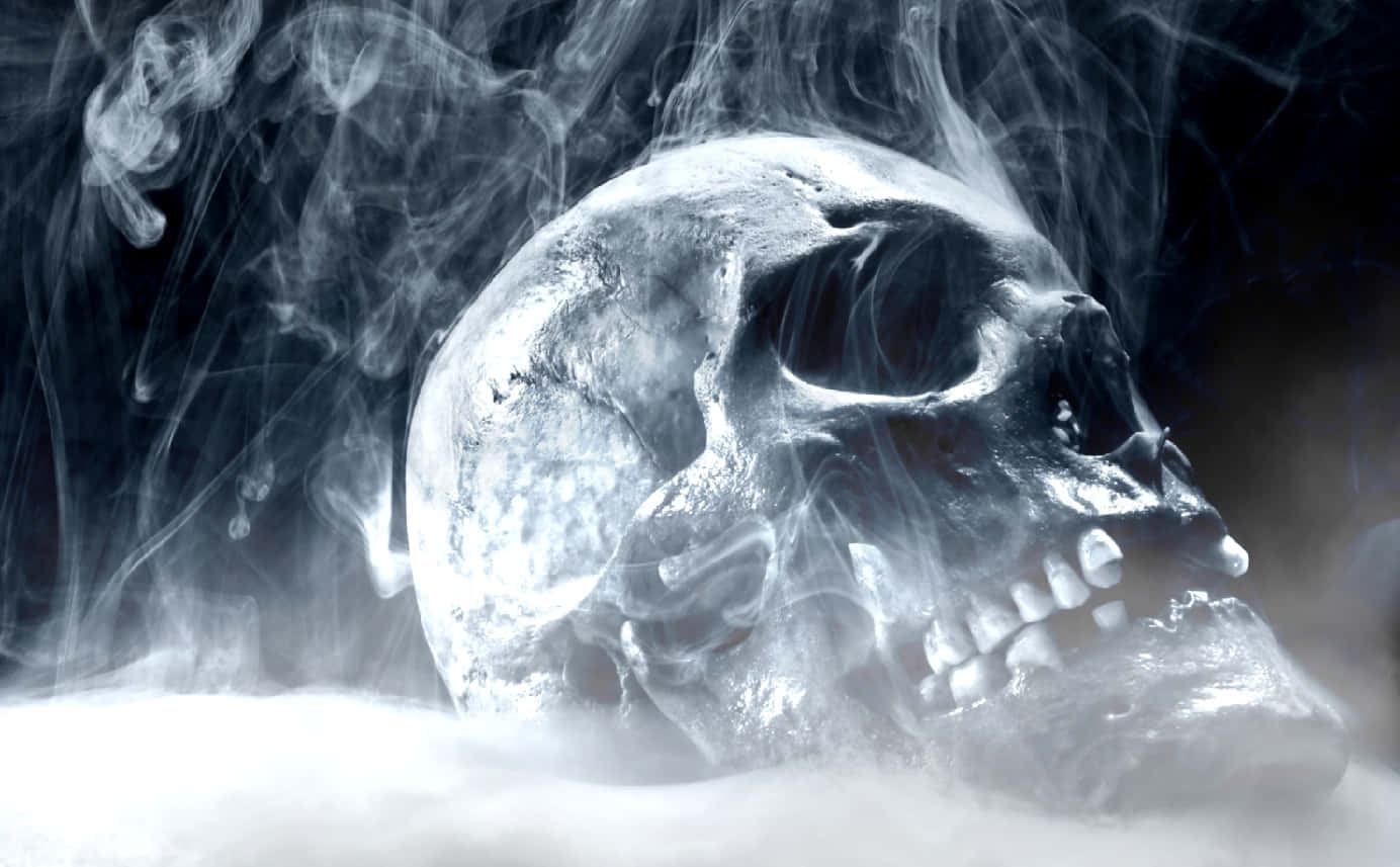 Blue_ Fire_ Skull_ Image Background