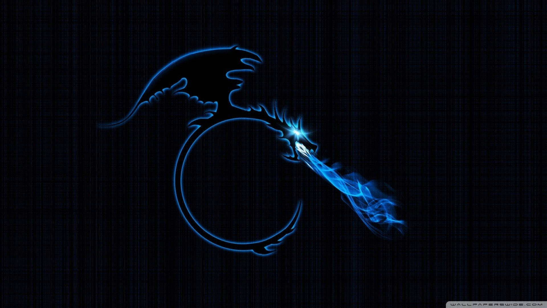 Blue Fire Tribal Dragon