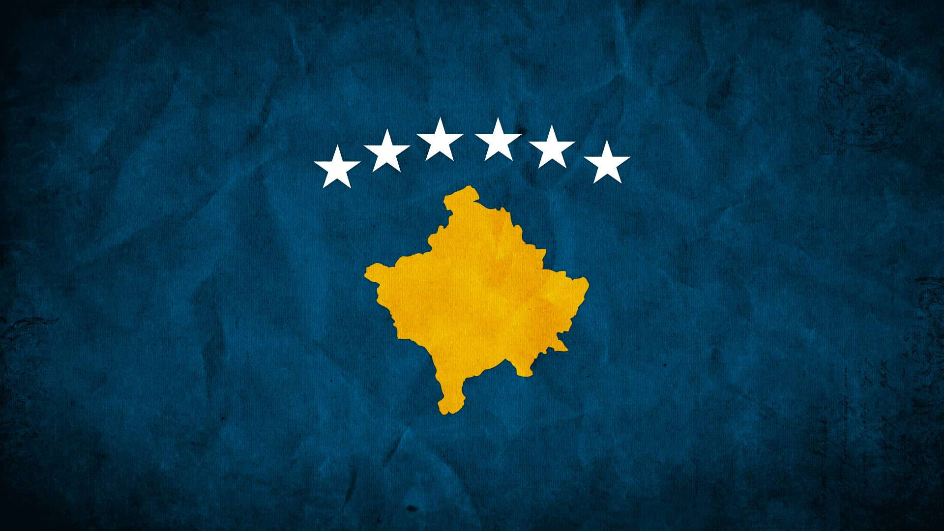 Blue Flag Of Kosovo Background